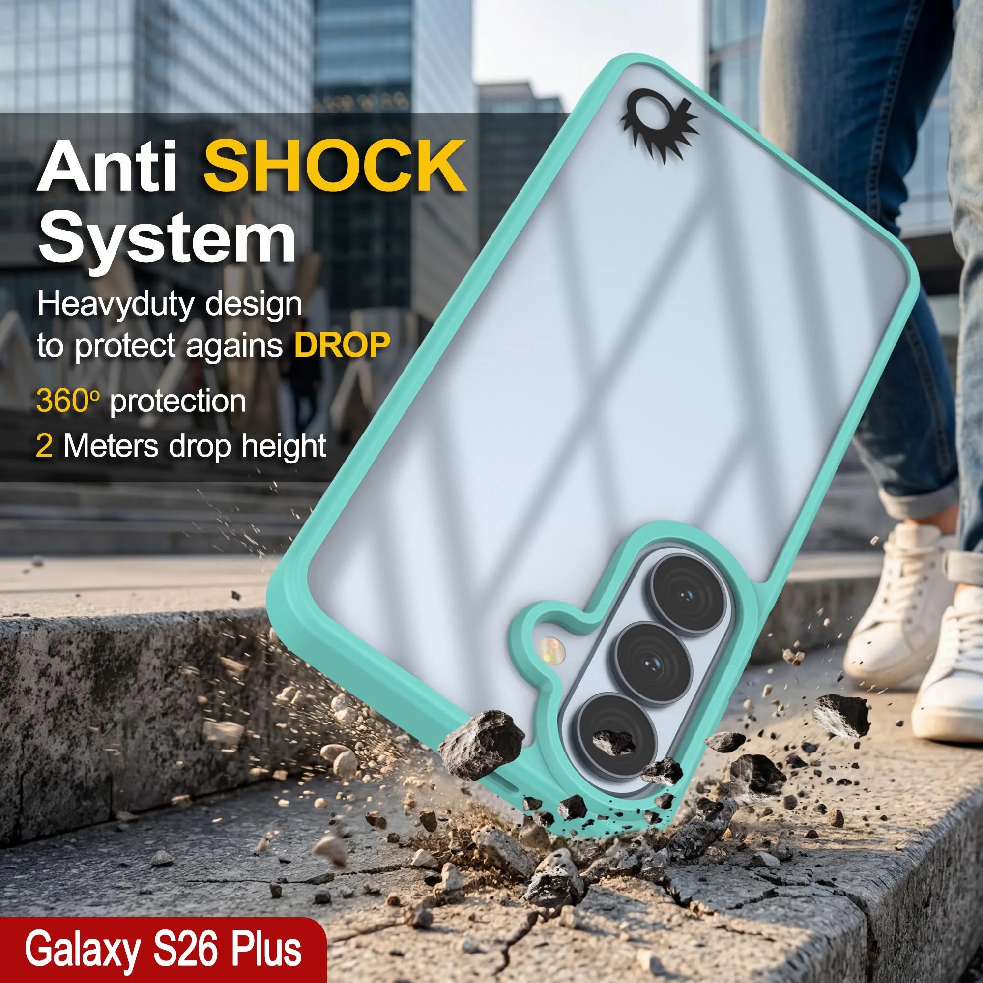 Galaxy S26 Plus Case [Clear Acrylic Series] [Non-Slip] For Galaxy S26 Plus [Teal]