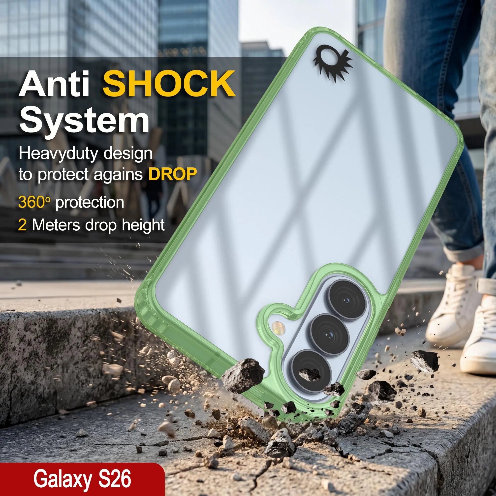 Galaxy S26 Case [Clear Acrylic Series] [Non-Slip] For Galaxy S26 [Green]