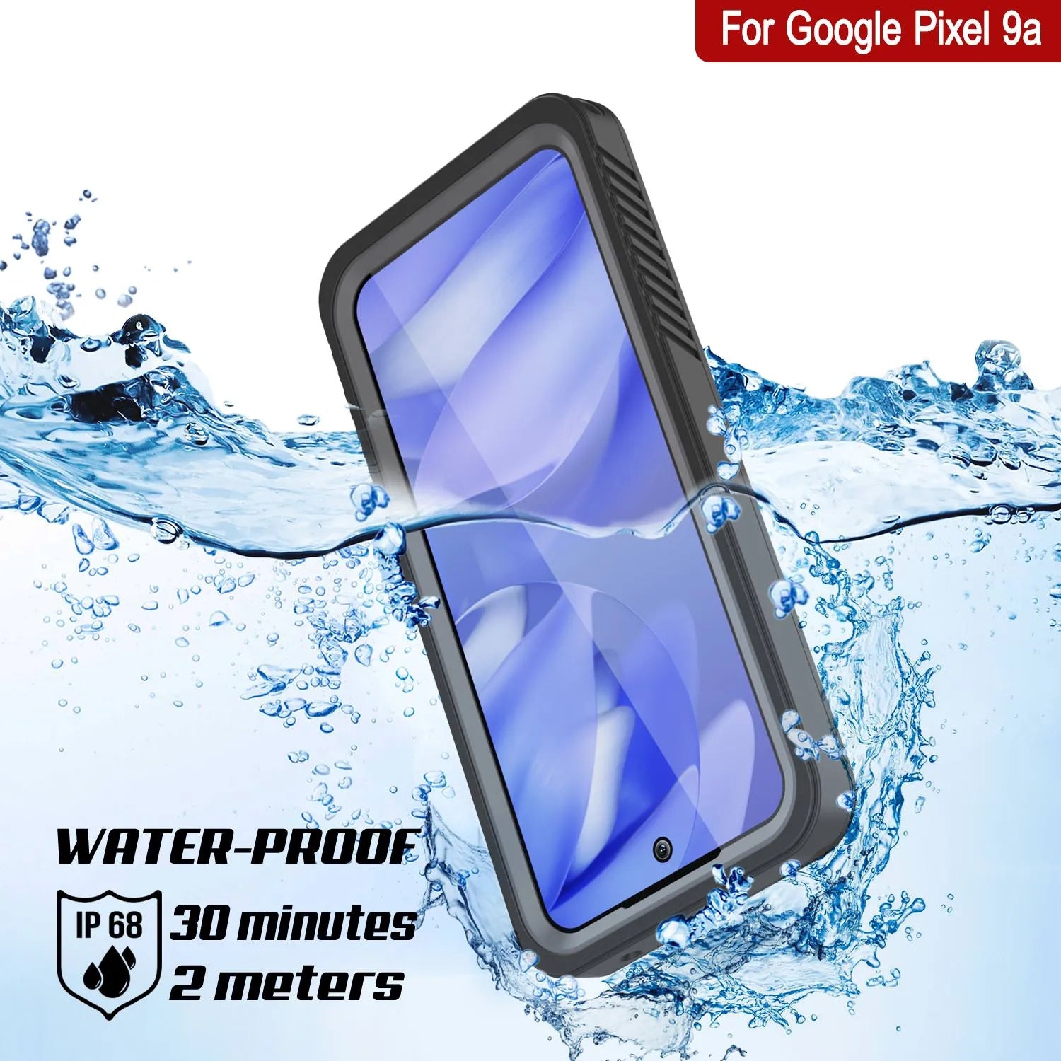 Google Pixel 9a Waterproof Case, Punkcase [Extreme Series] Armor Cover W/ Built In Screen Protector [Navy Blue]
