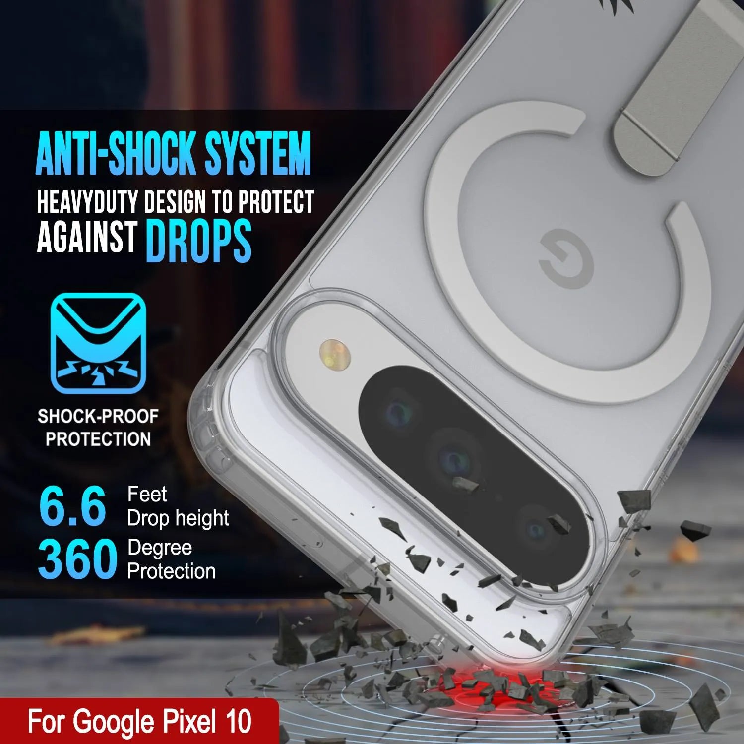 Google Pixel 10 Lucid 3.0 Clear Protective Cover w/ Magnetic Wireless Charging