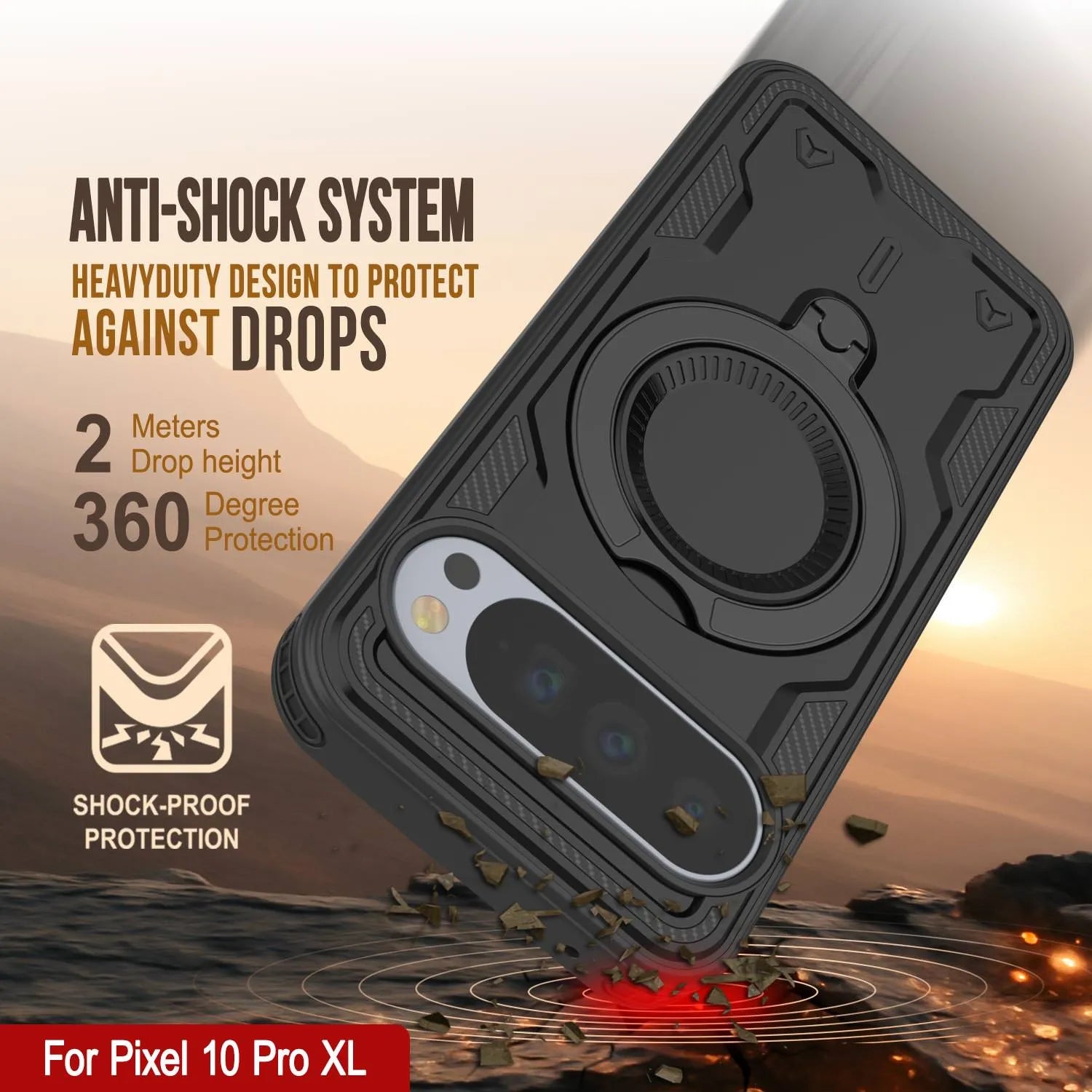 Google Pixel 10 Pro XL Case Magnetix 2.0 w/ Kickstand [Black]