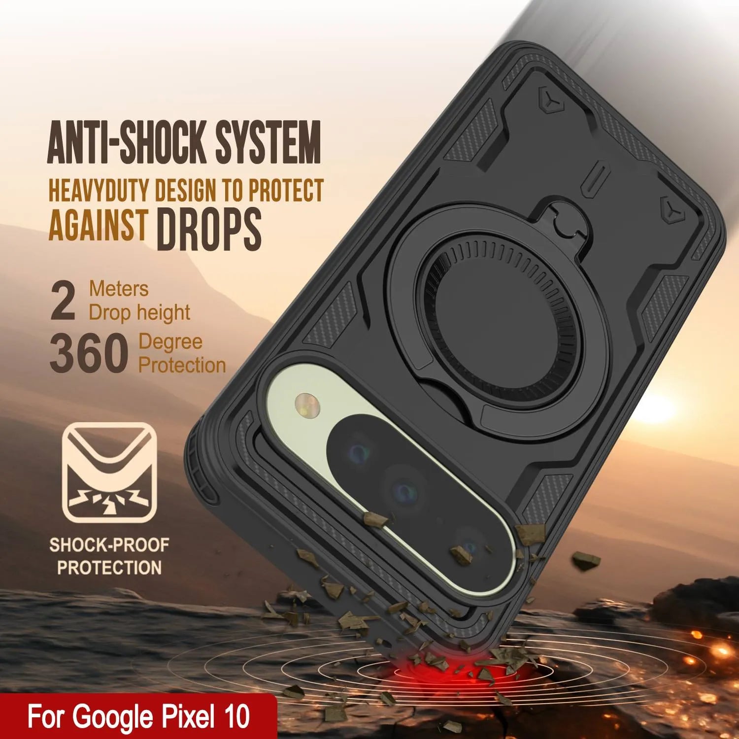 Google Pixel 10 Case Magnetix 2.0 w/ Kickstand [Black]