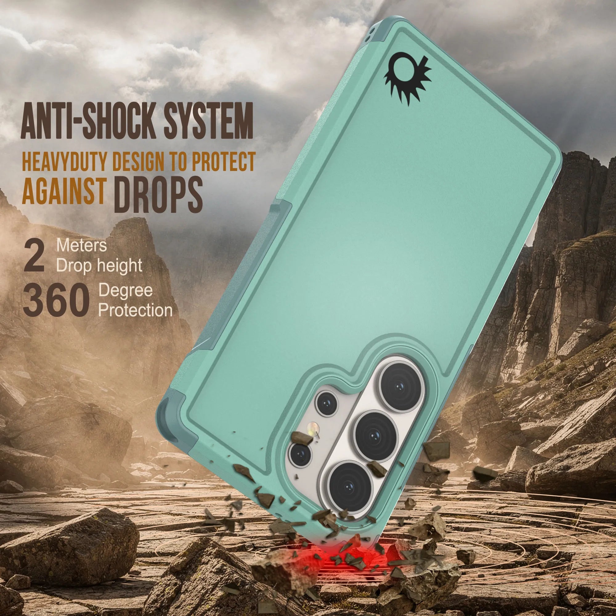 PunkCase Galaxy S26 Ultra Case, [Spartan 2.0 Series] Clear Rugged Heavy Duty Cover [Teal]