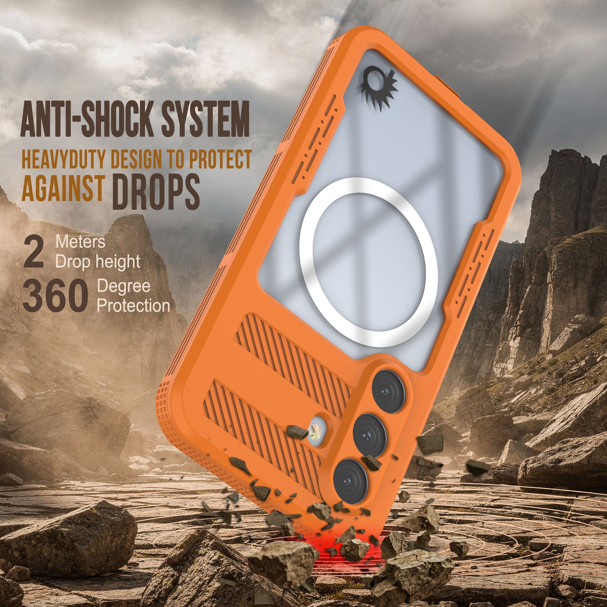 Galaxy S26+ Plus Waterproof Case [Alpine 2.0 Series] [Slim Fit] [IP68 Certified] [Shockproof] [Orange]