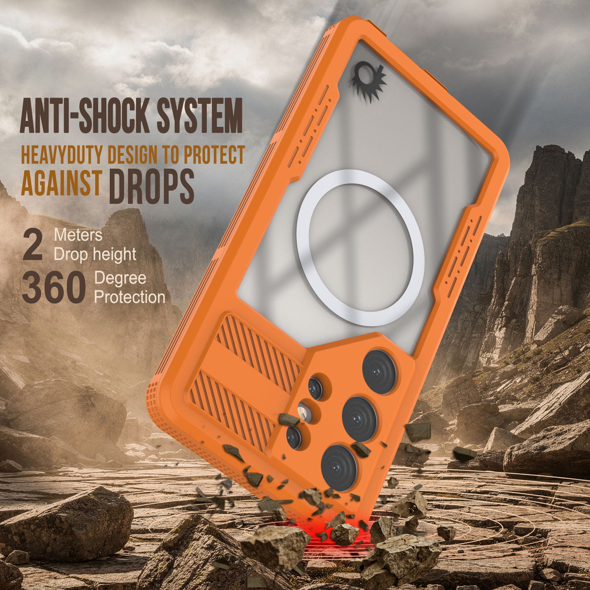 Galaxy S26 Ultra Waterproof Case [Alpine 2.0 Series] [Slim Fit] [IP68 Certified] [Shockproof] [Orange]