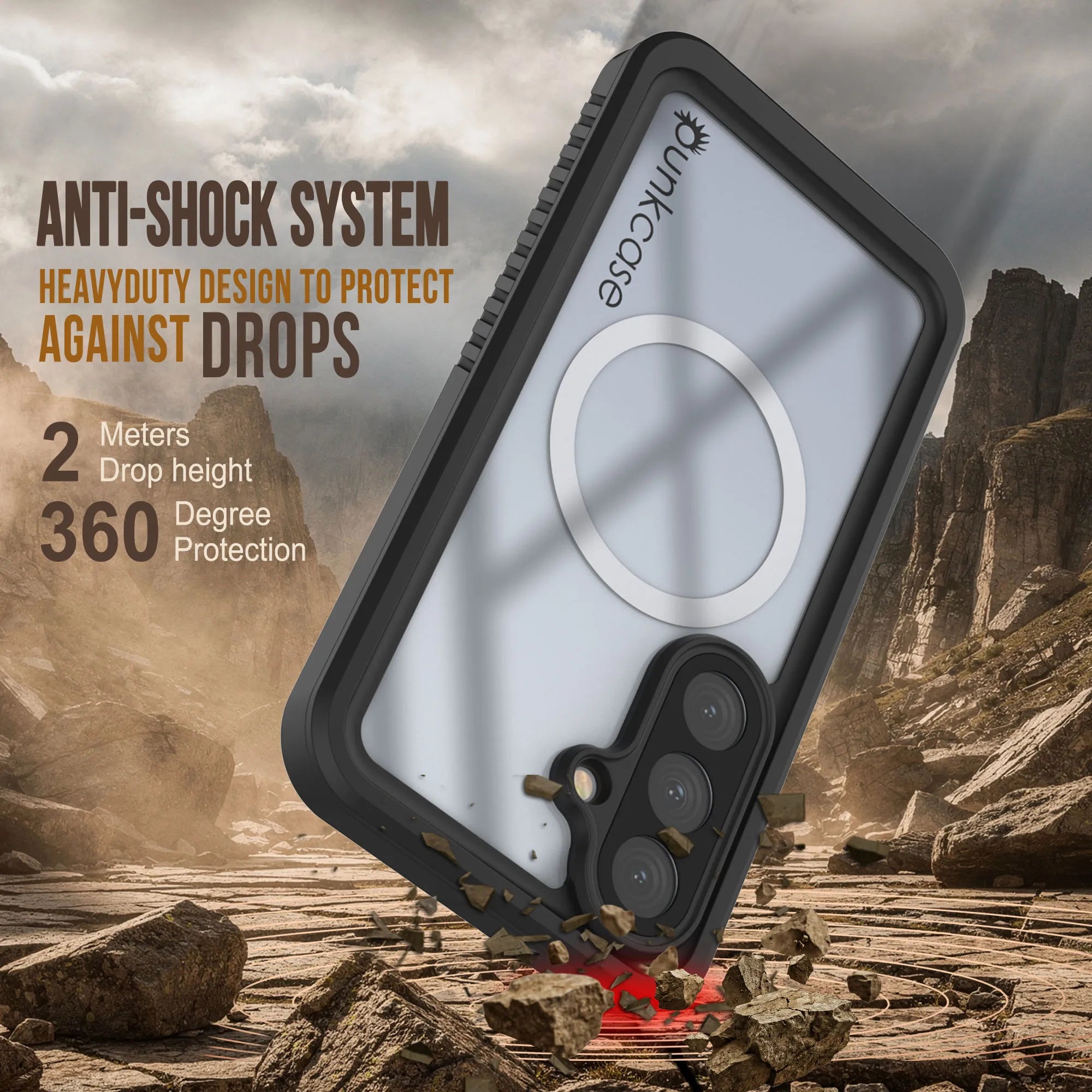 Galaxy S26 Waterproof Case, Punkcase [Extreme Mag Series] Armor Cover W/ Built In Screen Protector [Yellow]