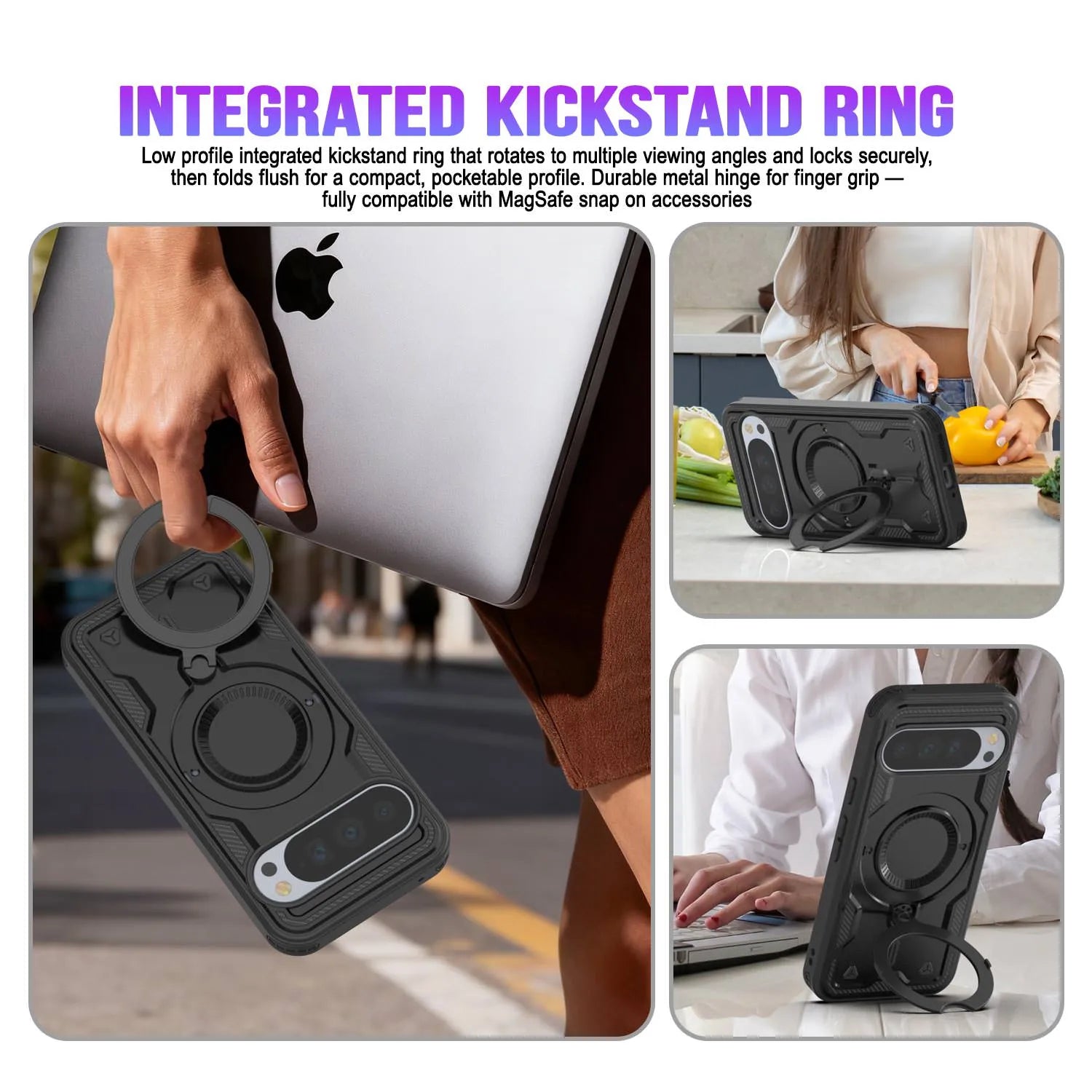 Google Pixel 10 Pro Case Magnetix 2.0 w/ Kickstand [Black]