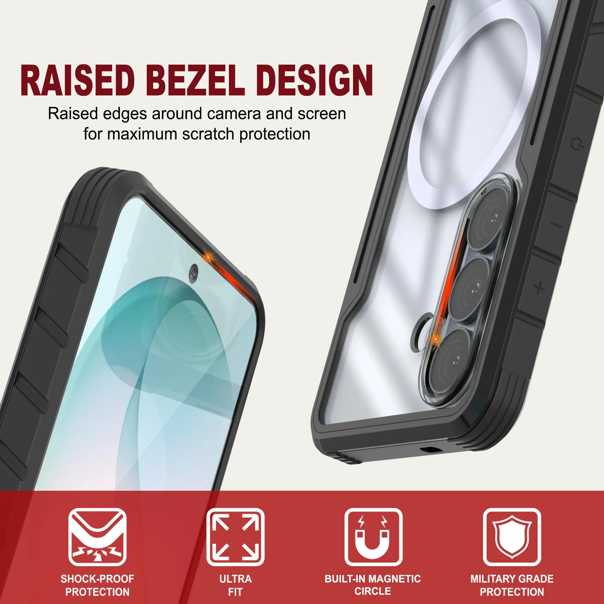 Punkcase S26+ Plus Armor Stealth Case Protective Military Grade Multilayer Cover [Black]