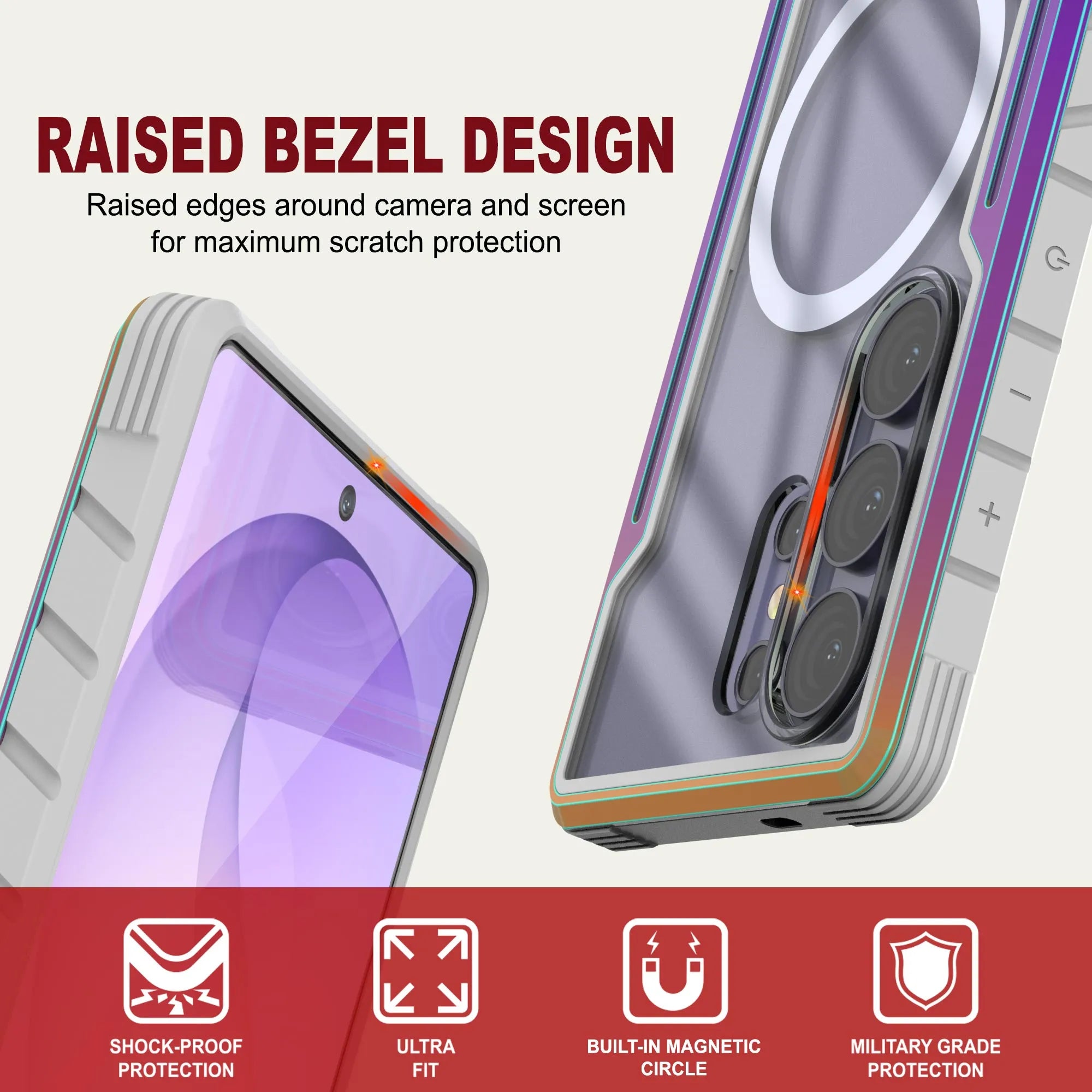 Punkcase S26 Ultra Armor Stealth Case Protective Military Grade Multilayer Cover [Rainbow]
