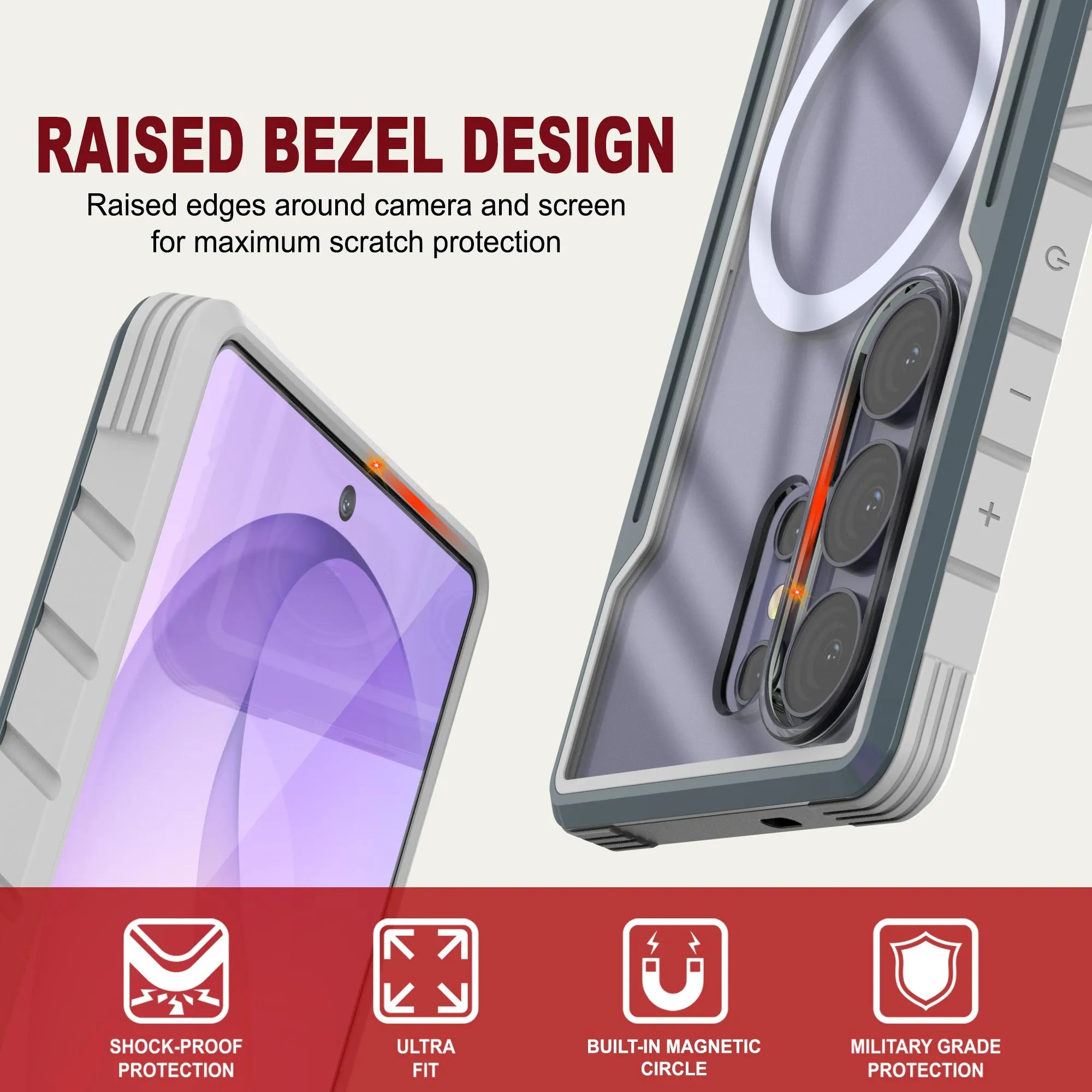 Punkcase S26 Ultra Armor Stealth Case Protective Military Grade Multilayer Cover [Grey]