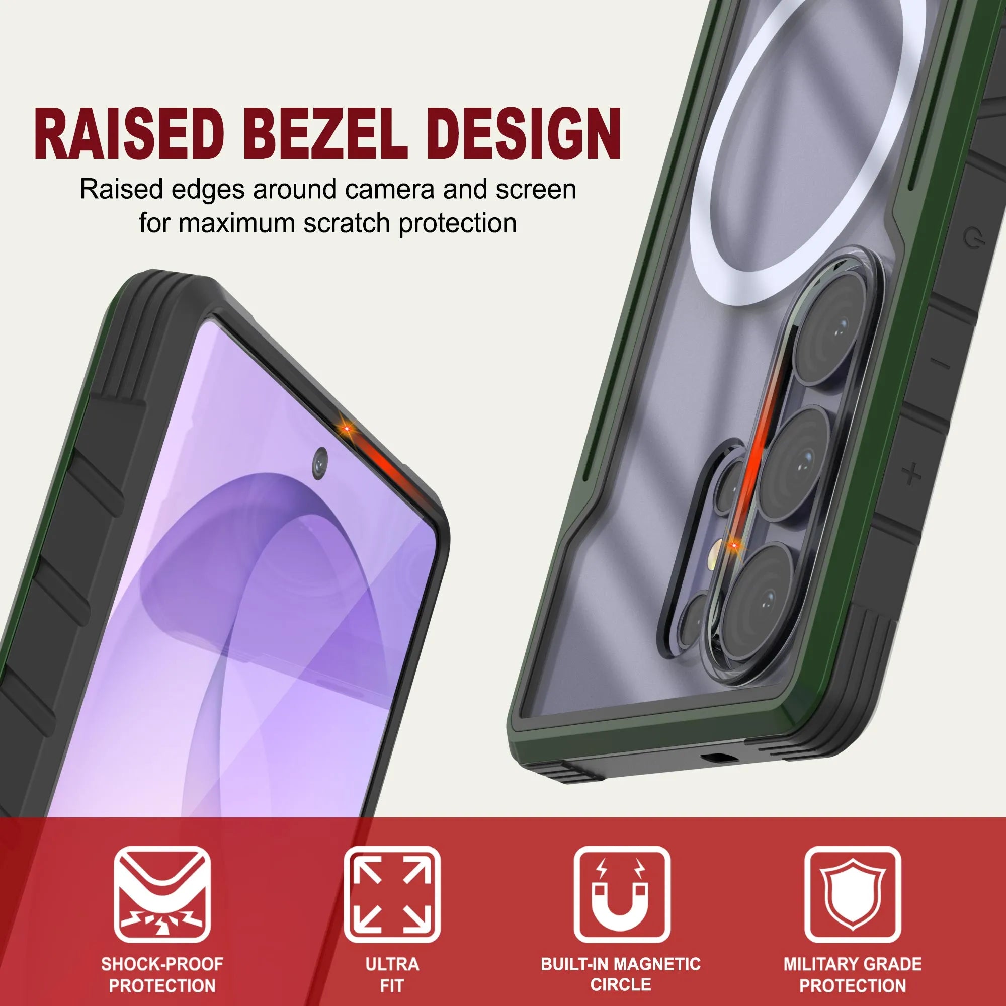 Punkcase S26 Ultra Armor Stealth Case Protective Military Grade Multilayer Cover [Dark Green]