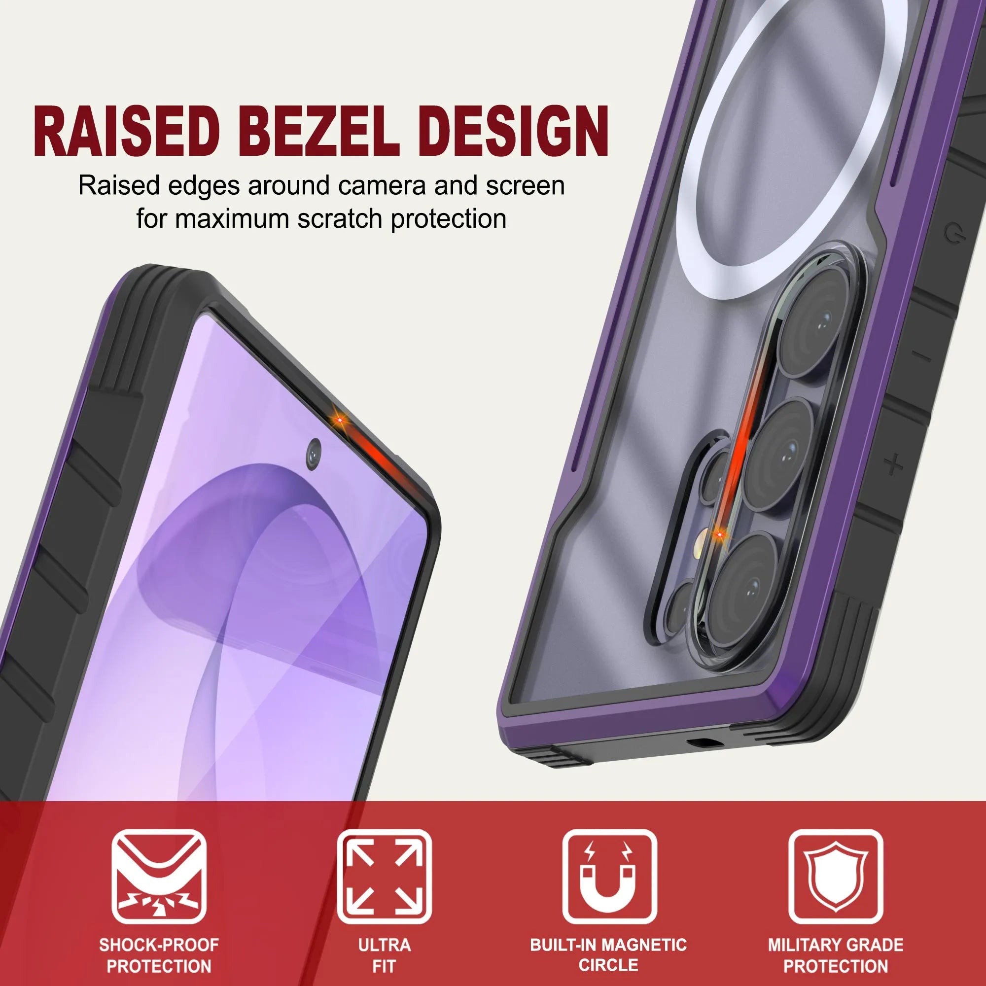Punkcase S26 Ultra Armor Stealth Case Protective Military Grade Multilayer Cover [Purple]
