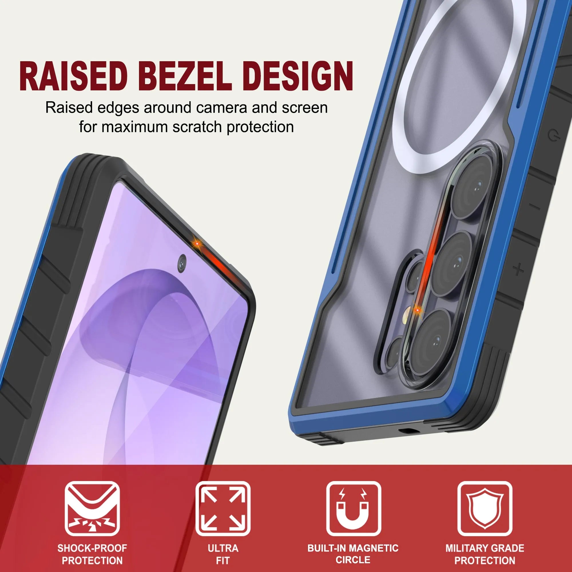 Punkcase S26 Ultra Armor Stealth Case Protective Military Grade Multilayer Cover [Navy Blue]