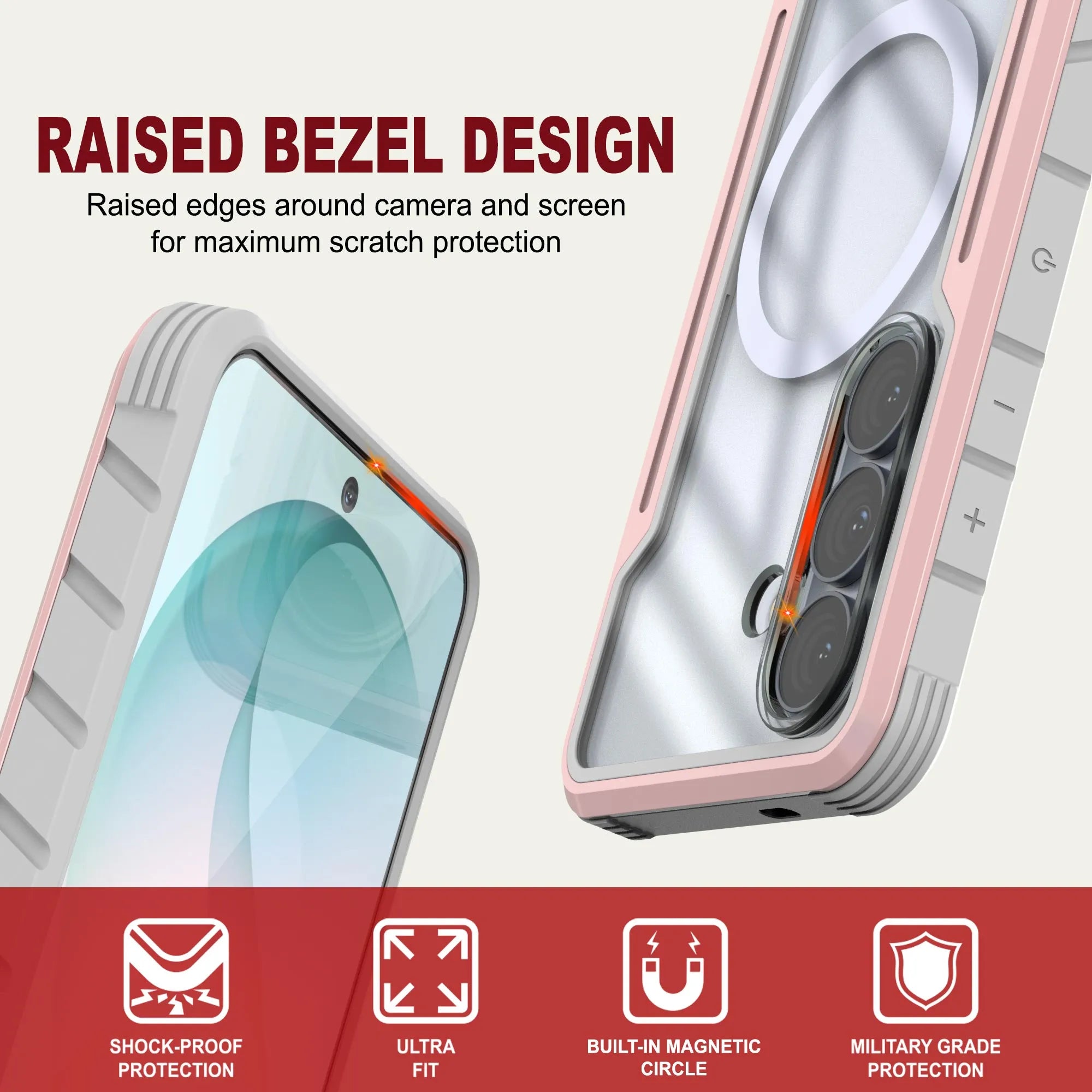 Punkcase S26 Armor Stealth Case Protective Military Grade Multilayer Cover [Rose-Gold]