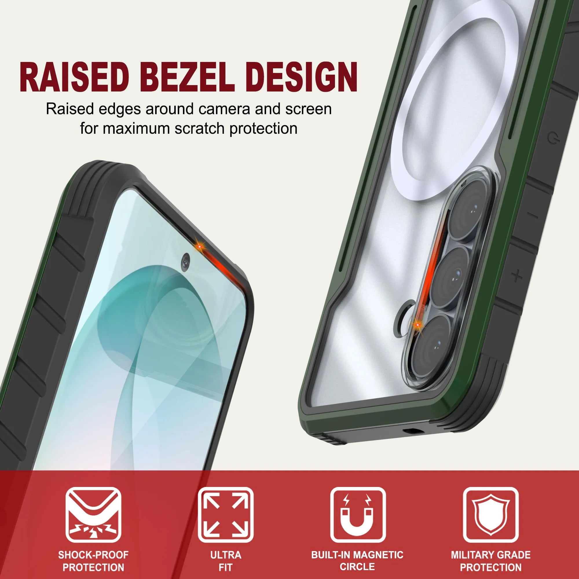 Punkcase S26 Armor Stealth Case Protective Military Grade Multilayer Cover [Dark Green]