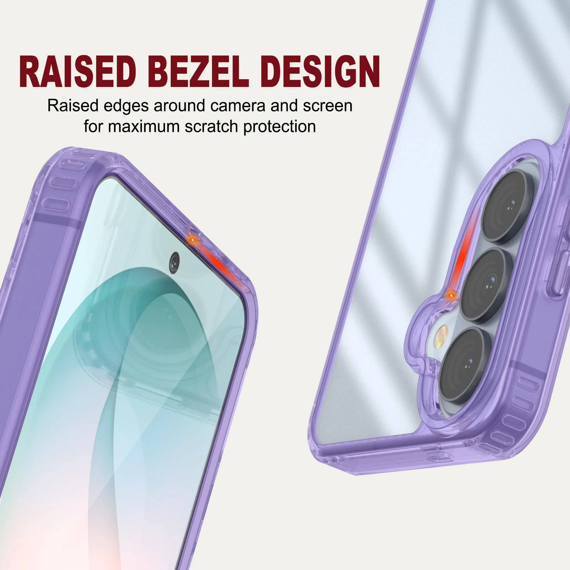 Galaxy S26 Plus Case [Clear Acrylic Series] [Non-Slip] For Galaxy S26 Plus [Purple]