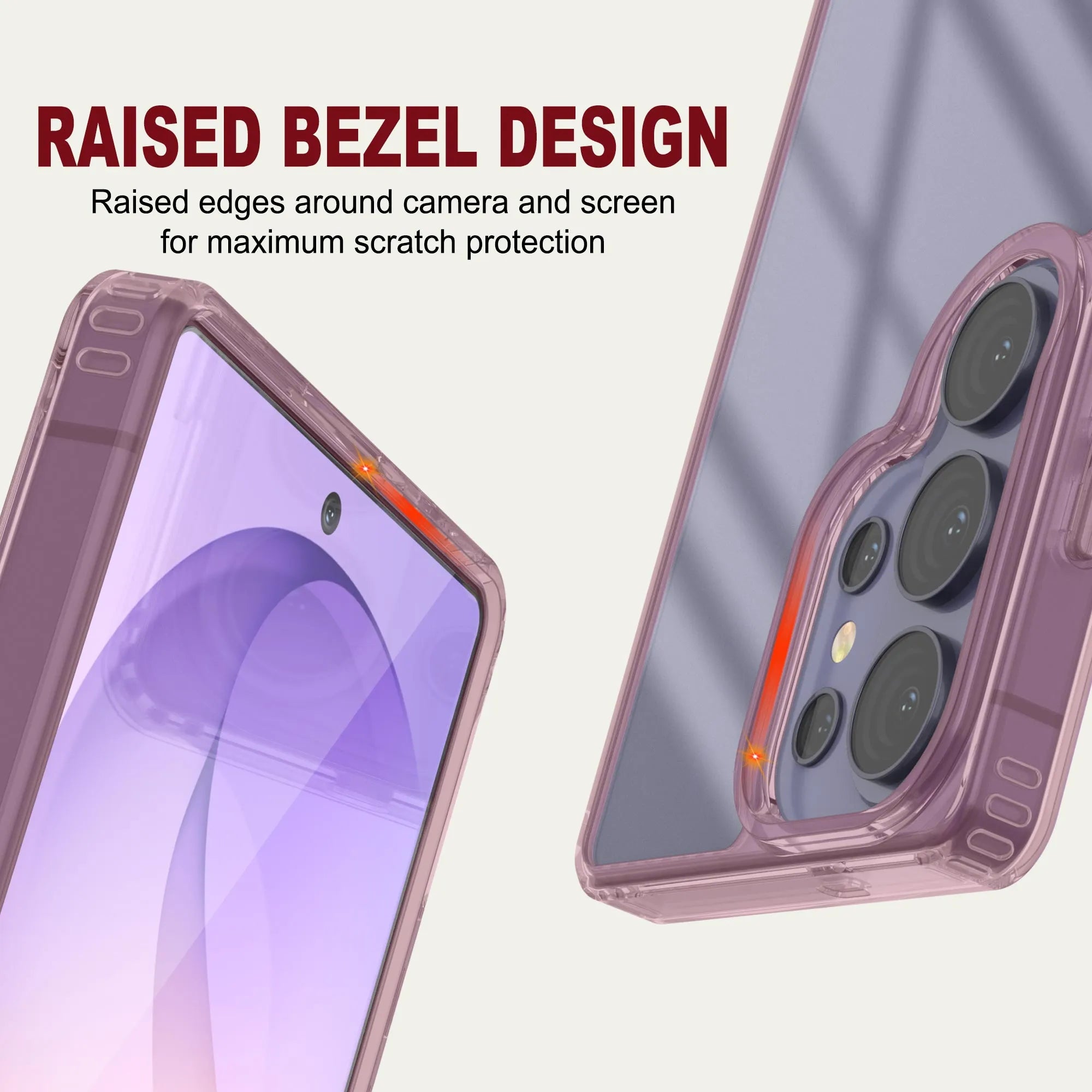 Galaxy S26 Ultra Case [Clear Acrylic Series] [Non-Slip] For Galaxy S26 Ultra [Red]