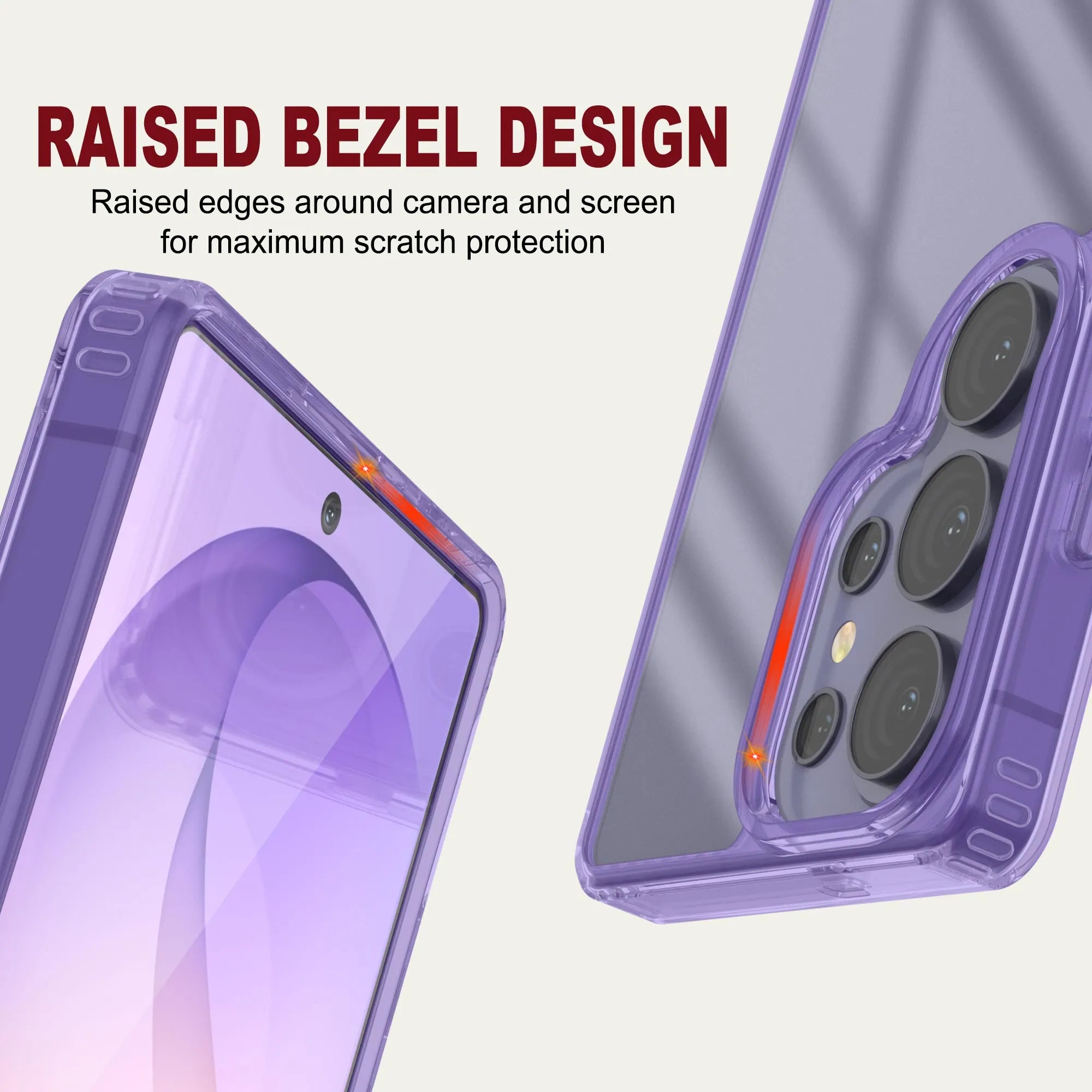 Galaxy S26 Ultra Case [Clear Acrylic Series] [Non-Slip] For Galaxy S26 Ultra [Purple]