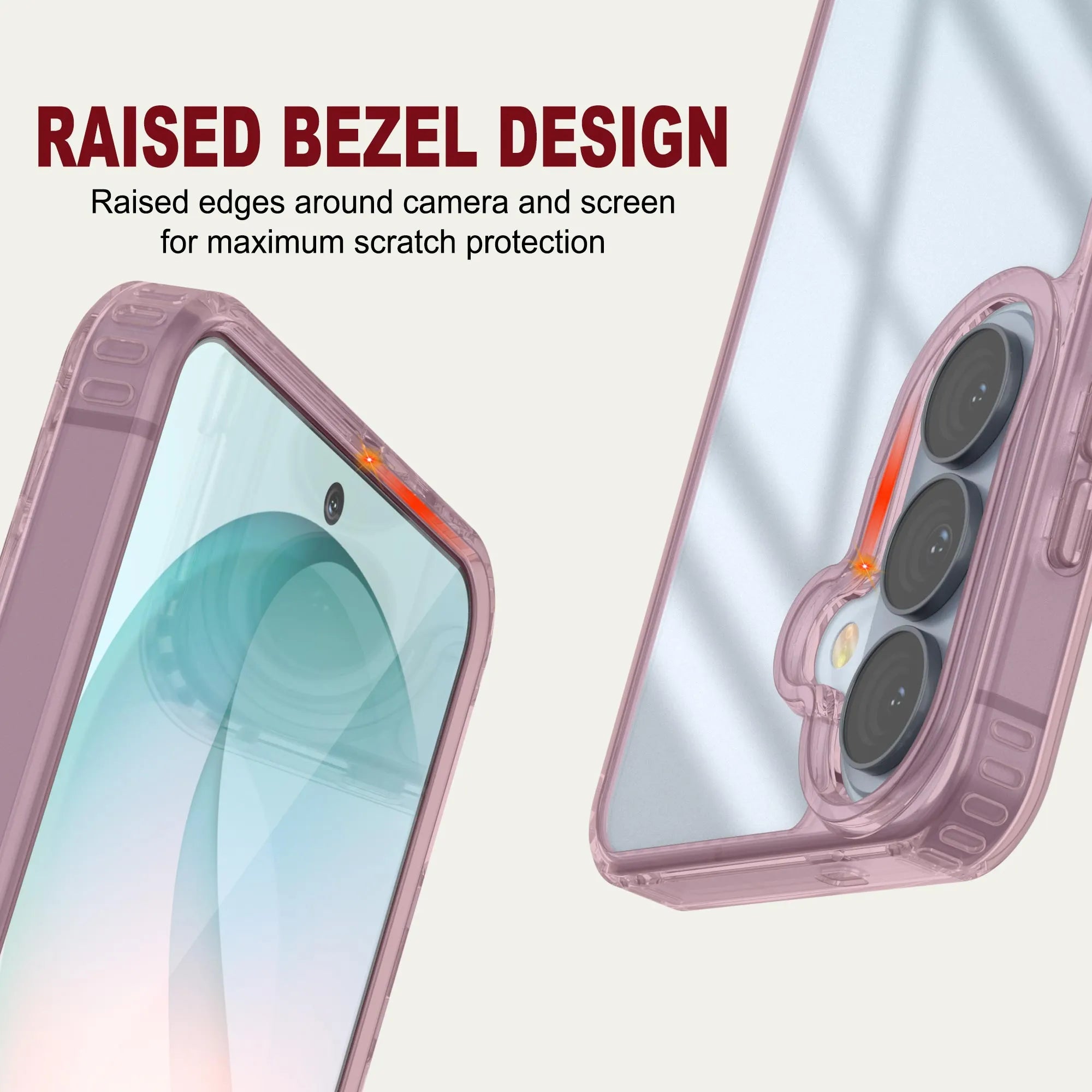 Galaxy S26 Case [Clear Acrylic Series] [Non-Slip] For Galaxy S26 [Red]