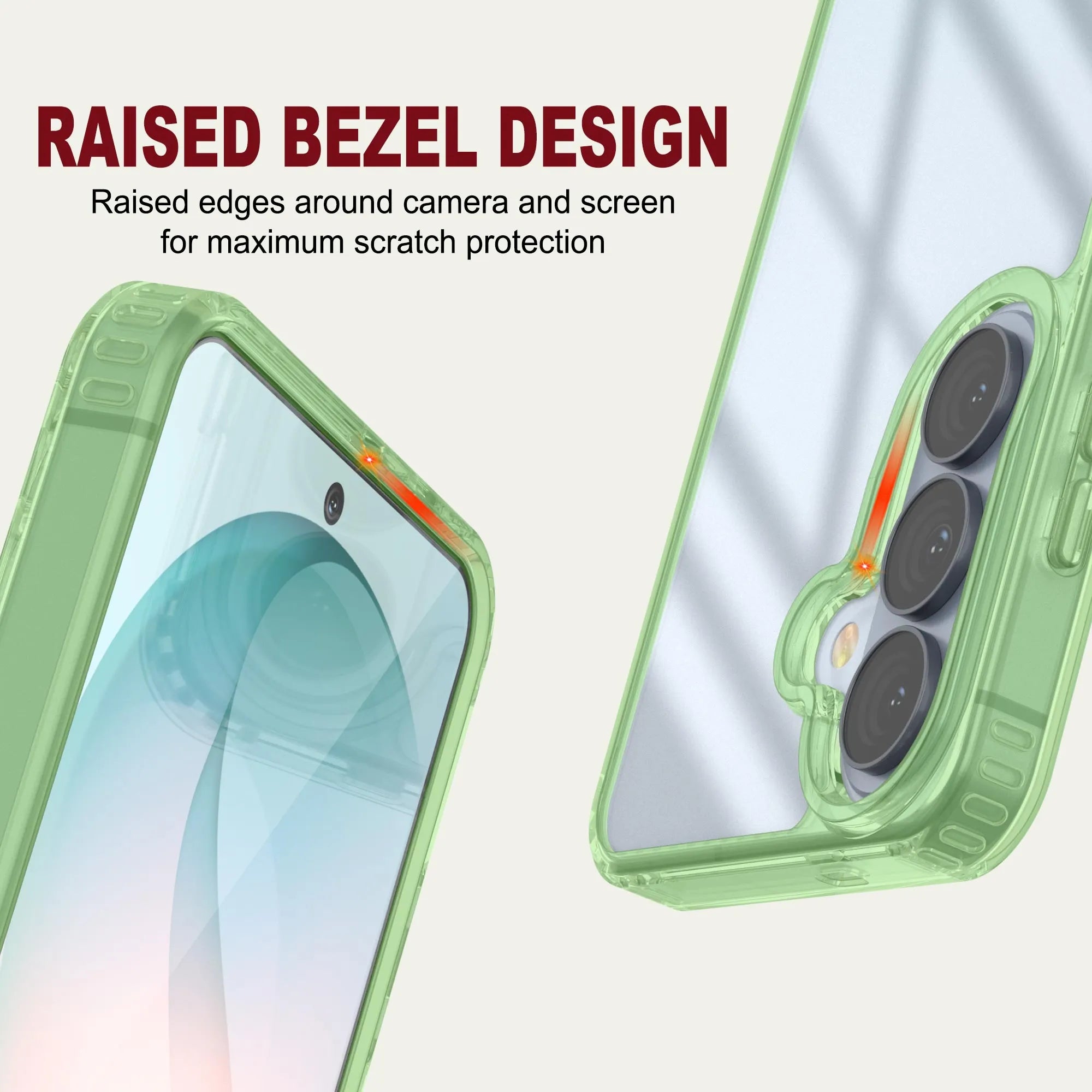 Galaxy S26 Case [Clear Acrylic Series] [Non-Slip] For Galaxy S26 [Green]