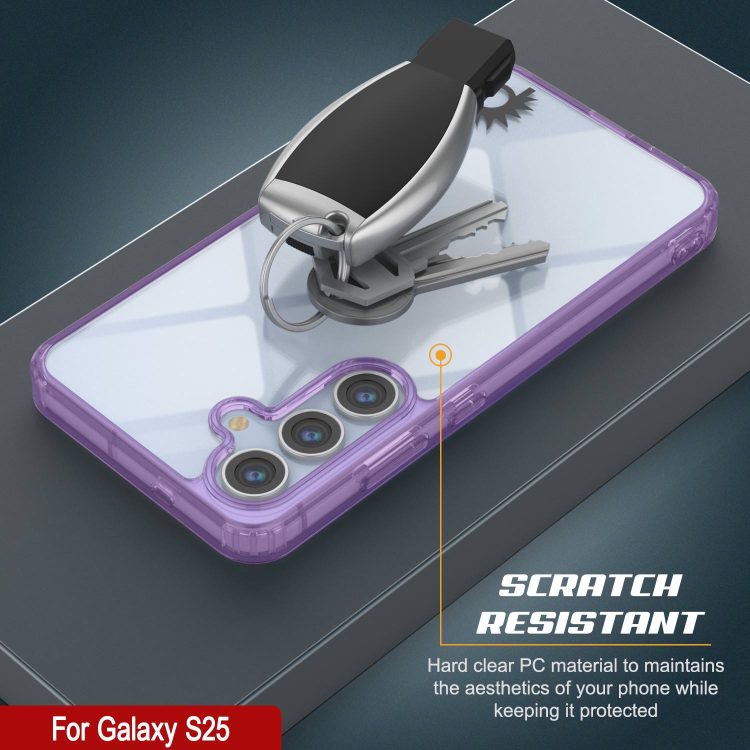 Galaxy S25 Case [Clear Acrylic Series] [Non-Slip] For Galaxy S25 [Purple]