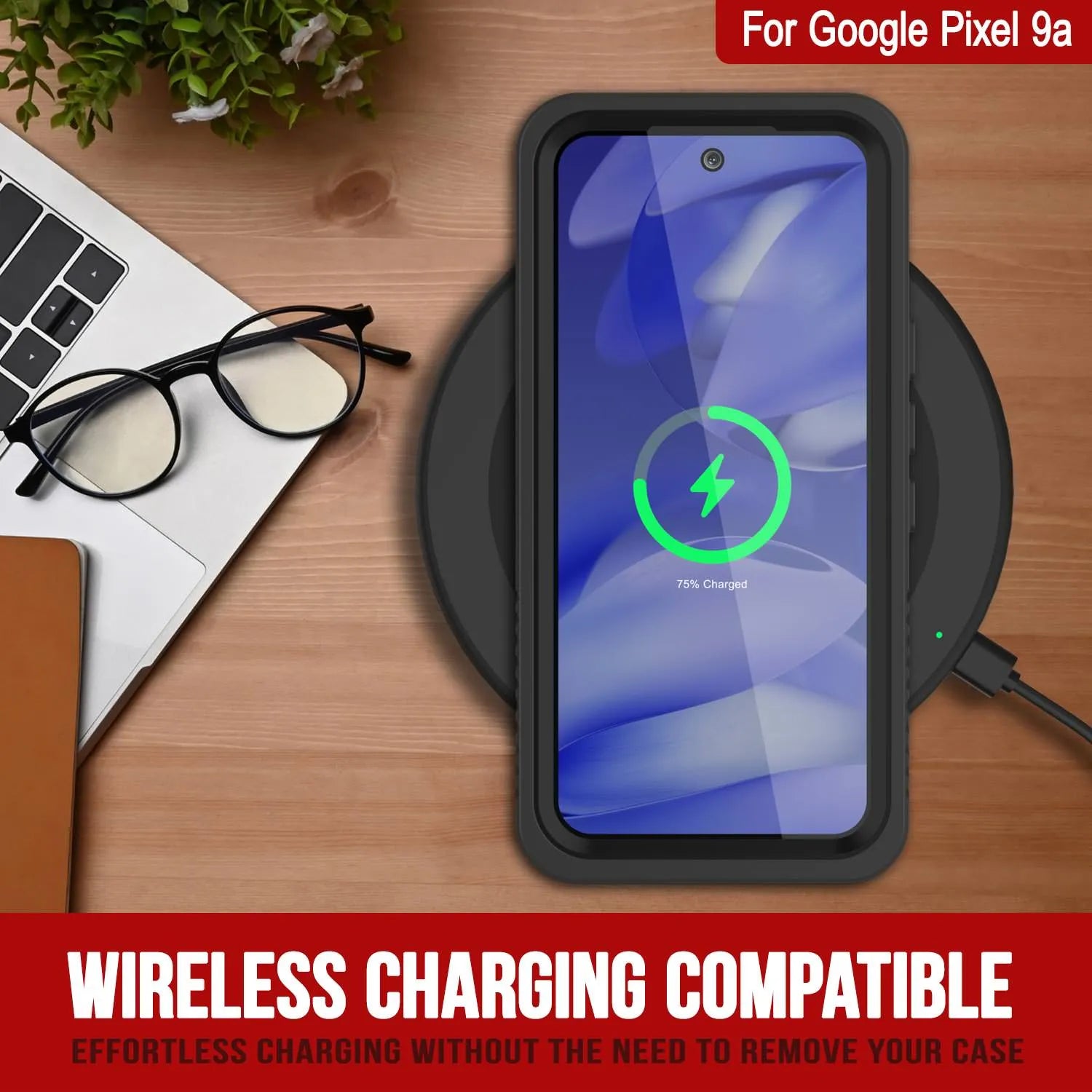 Google Pixel 9a Waterproof Case, Punkcase [Extreme Series] Armor Cover W/ Built In Screen Protector [Black]