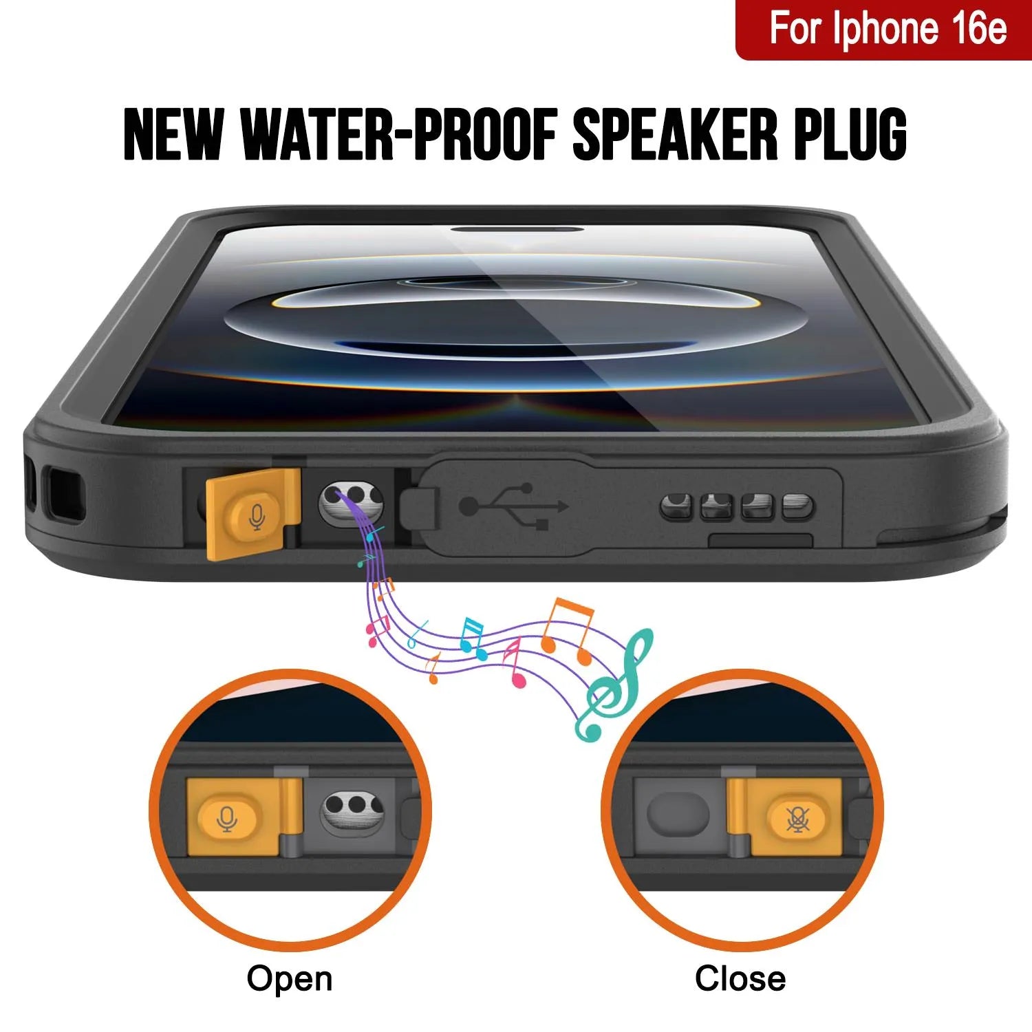 iPhone 16e Waterproof Case, Punkcase [Extreme Series] Armor Cover W/ Built In Screen Protector [Black]