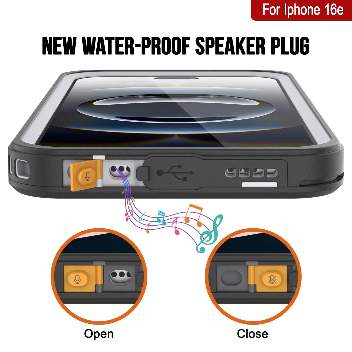 iPhone 16e Waterproof Case, Punkcase [Extreme Series] Armor Cover W/ Built In Screen Protector [White]