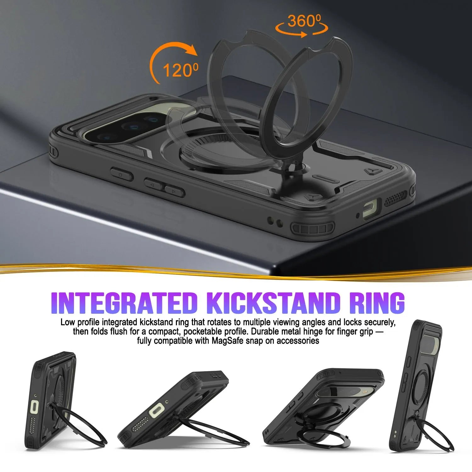 Google Pixel 10 Case Magnetix 2.0 w/ Kickstand [Black]