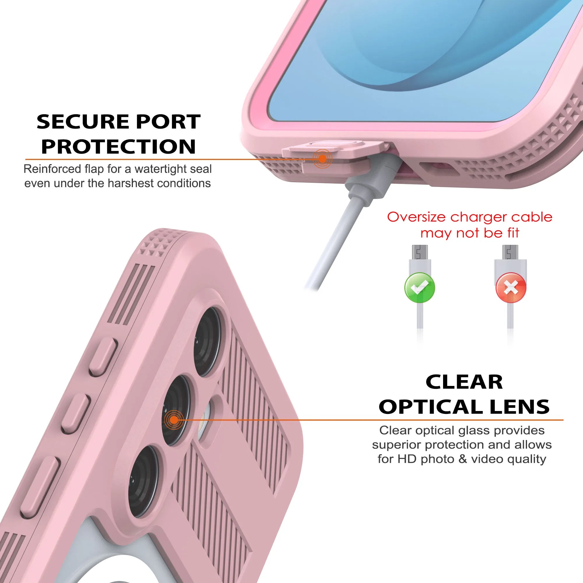 Galaxy S26+ Plus Waterproof Case [Alpine 2.0 Series] [Slim Fit] [IP68 Certified] [Shockproof] [Pink]