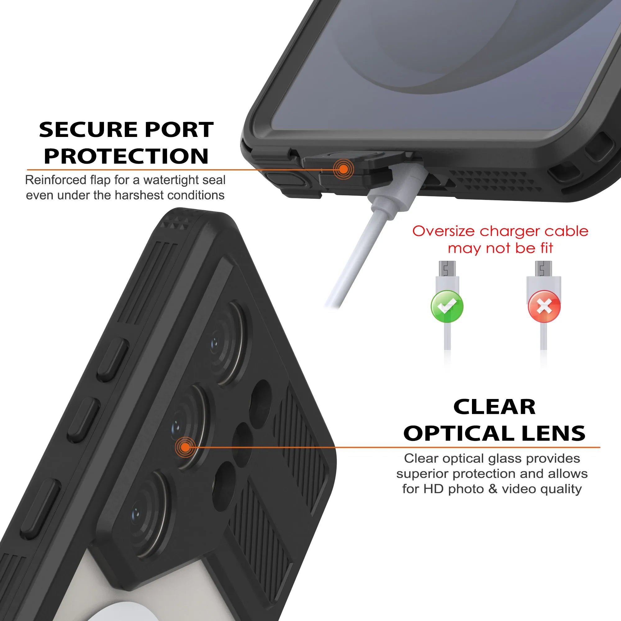 Galaxy S26 Ultra Waterproof Case [Alpine 2.0 Series] [Slim Fit] [IP68 Certified] [Shockproof] [Black]