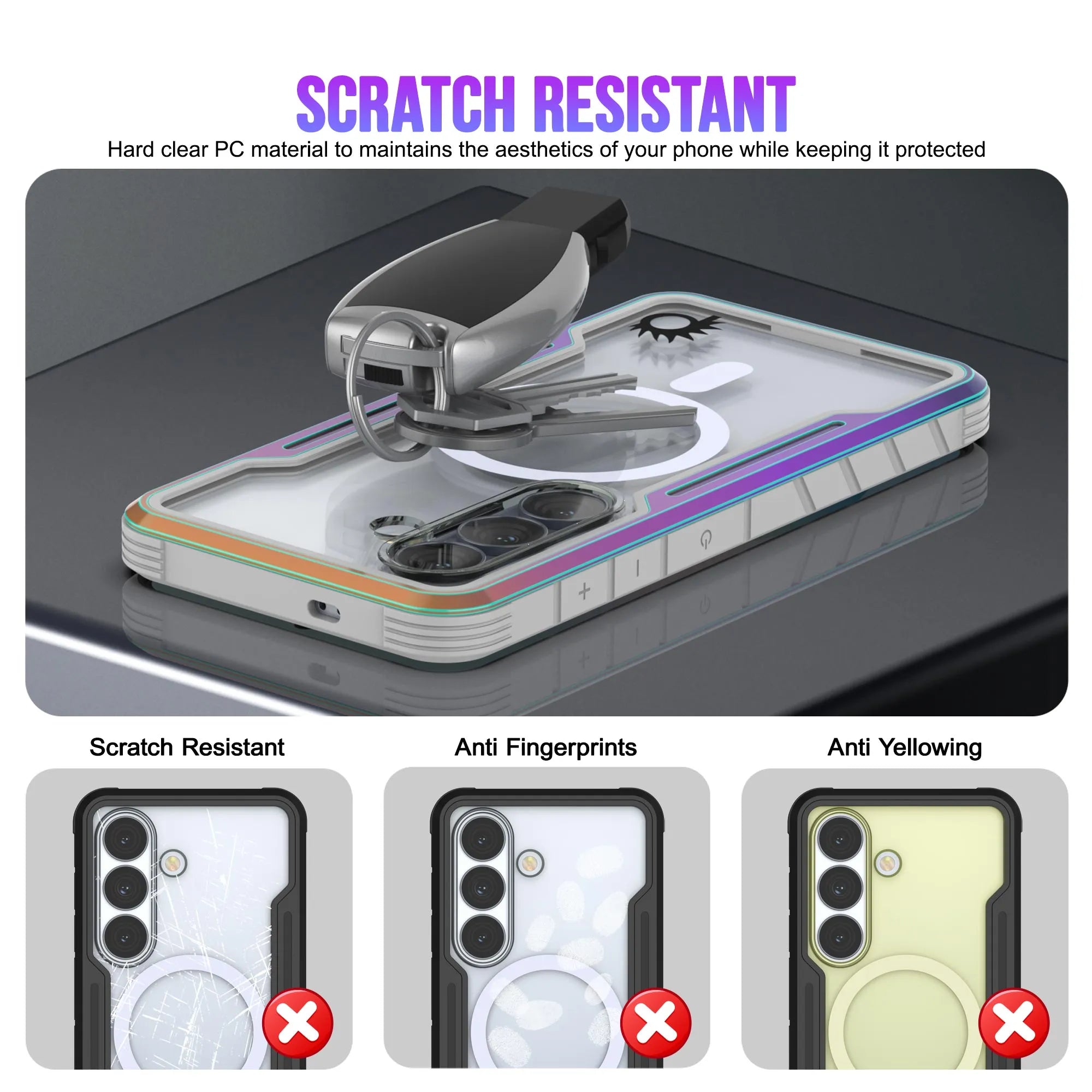 Punkcase S26 Armor Stealth Case Protective Military Grade Multilayer Cover [Rainbow]