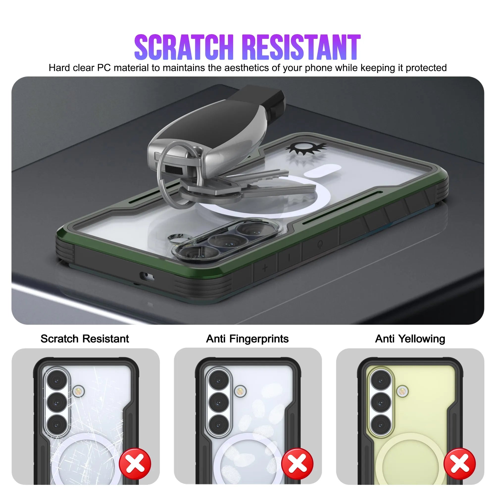 Punkcase S26 Armor Stealth Case Protective Military Grade Multilayer Cover [Dark Green]