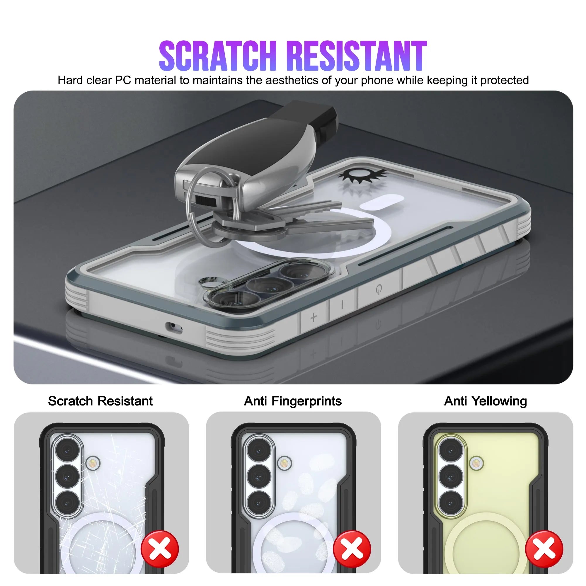 Punkcase S26 Armor Stealth Case Protective Military Grade Multilayer Cover [Grey]