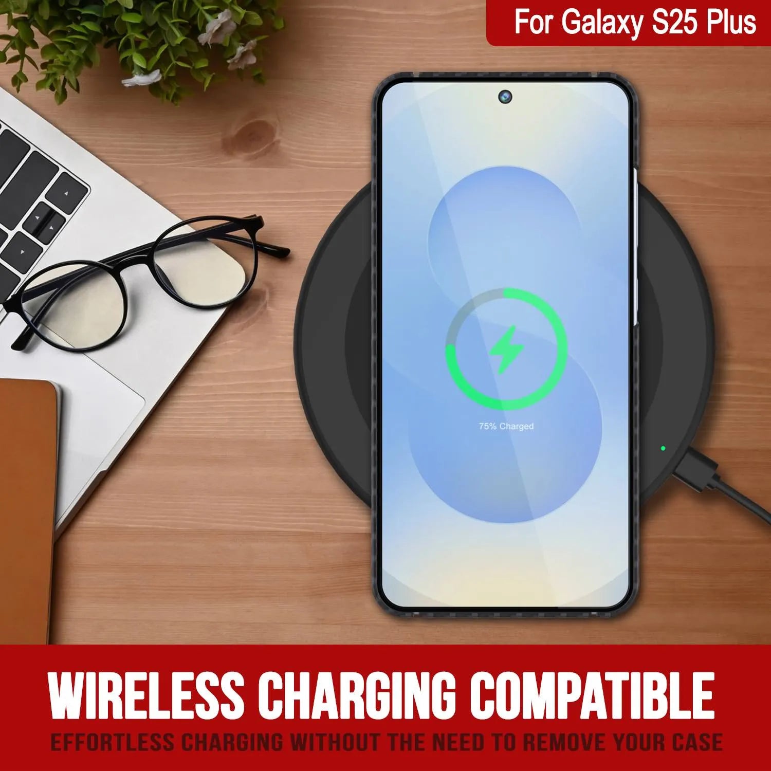 Punkcase Galaxy S25 Plus Carbon Fiber Case [AramidShield Series] Ultra Slim & Light Kevlar [Pink]