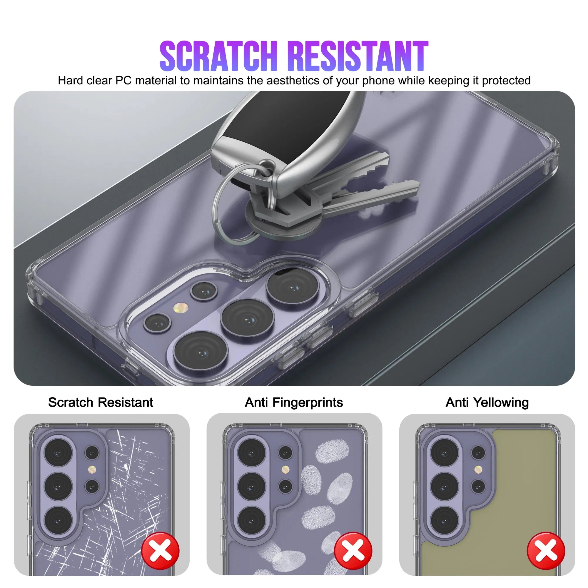 Galaxy S26 Ultra Case [Clear Acrylic Series] [Non-Slip] For Galaxy S26 Ultra [Clear]