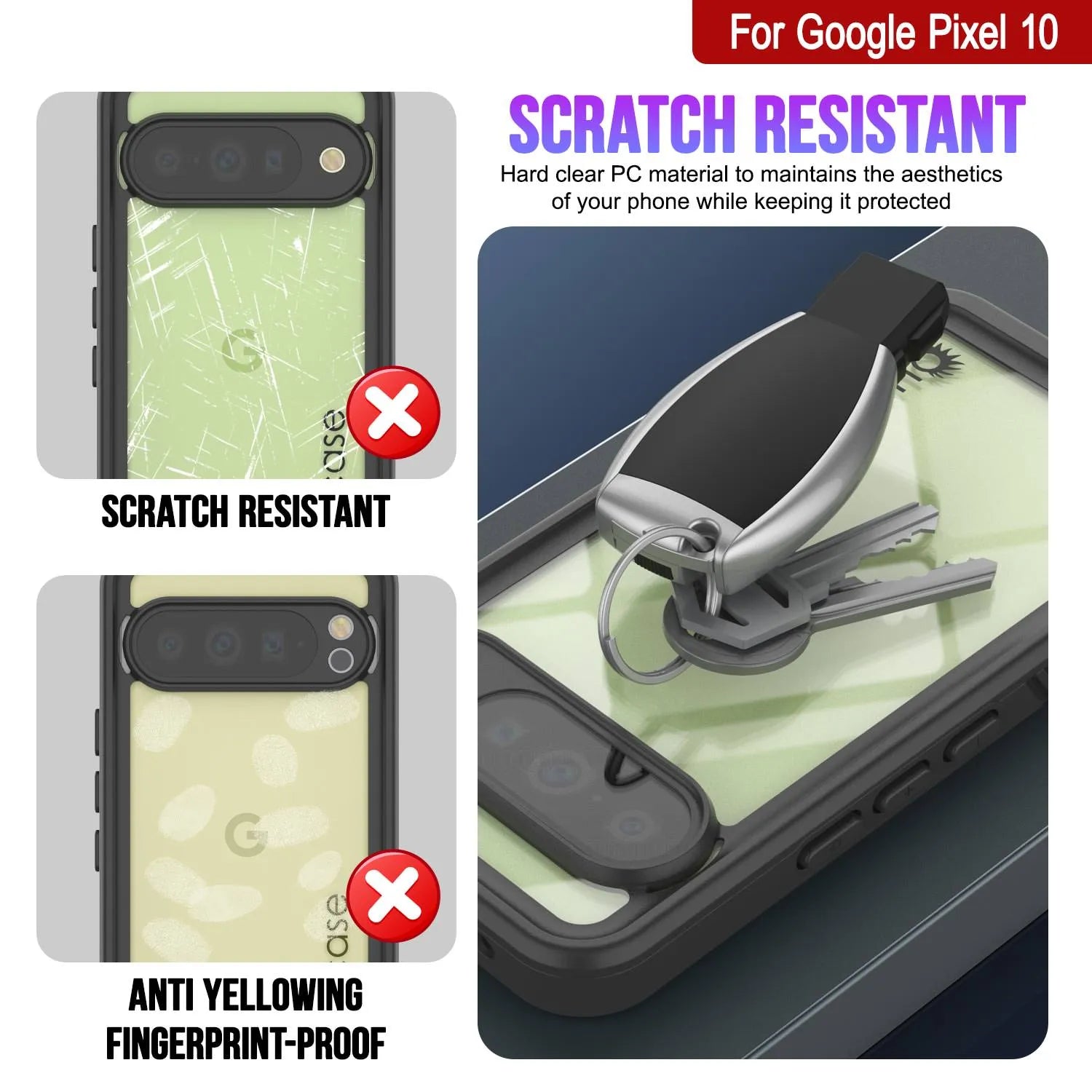 Google Pixel 10  Waterproof Case, Punkcase [Extreme Series] Armor Cover W/ Built In Screen Protector [Black]