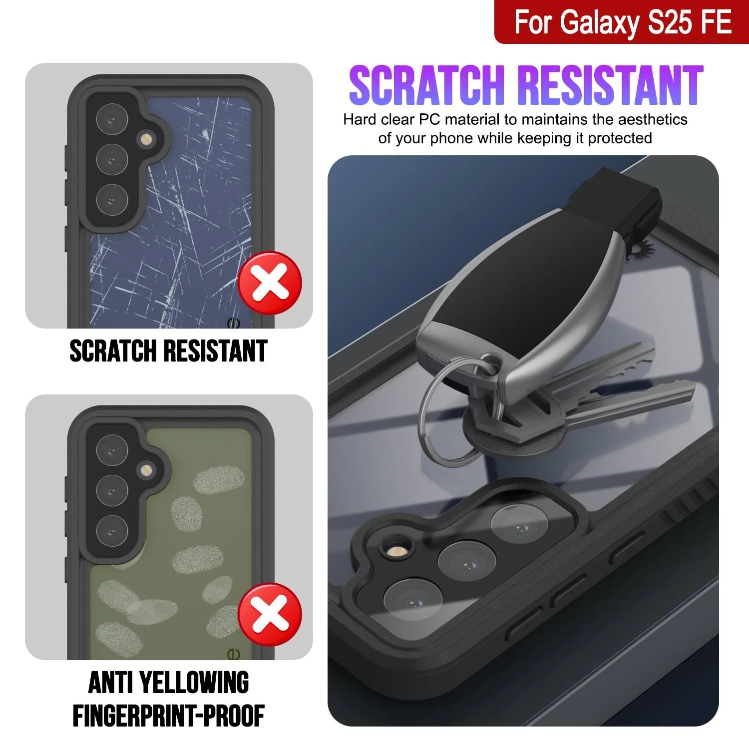 Galaxy S25 FE Water/ Shockproof [Extreme Series] With Screen Protector Case [Black]