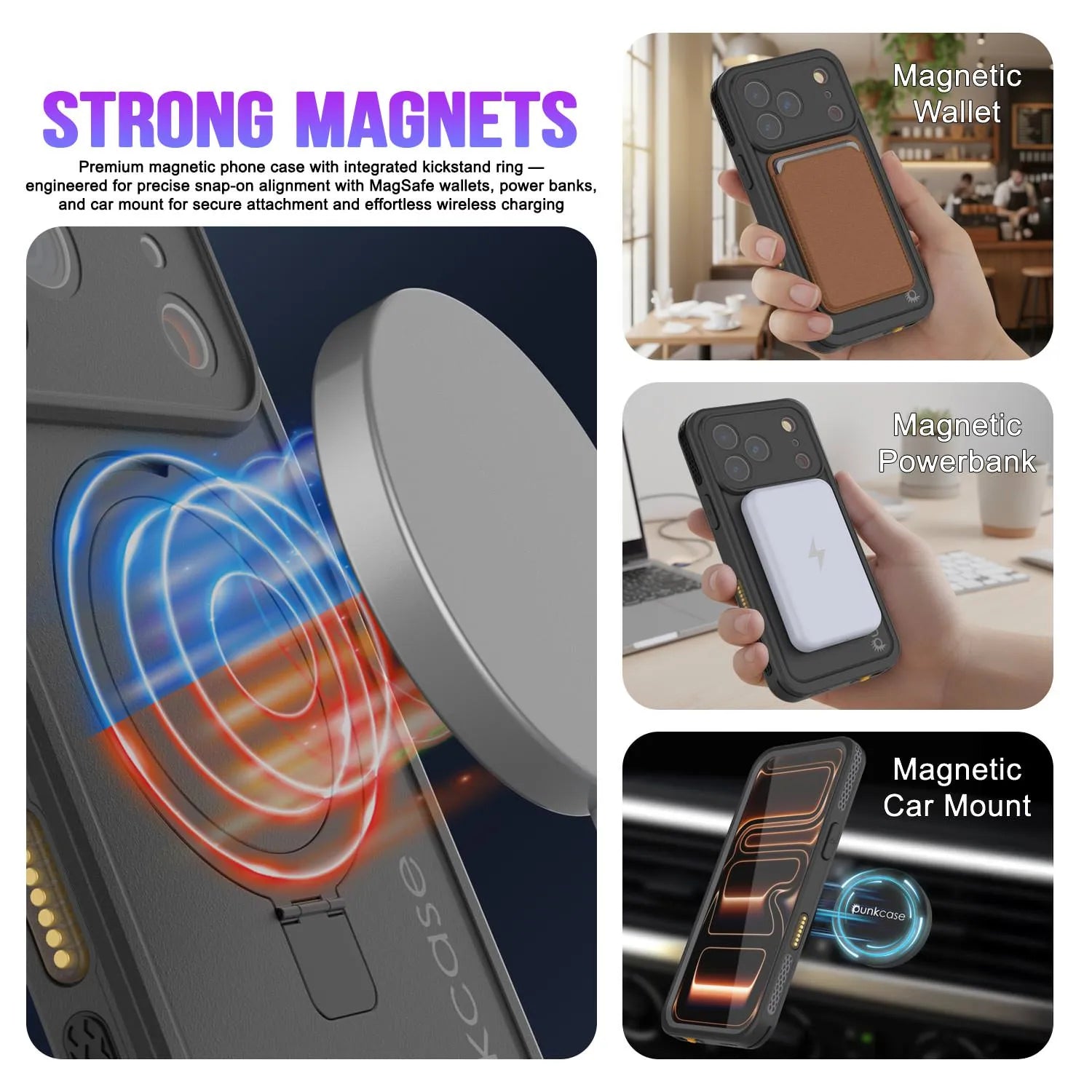 iPhone 17 pro Waterproof Case [Kickstud 2.0 Series] Protective IP68 Cover W/Screen Protector & Kickstand [Black]