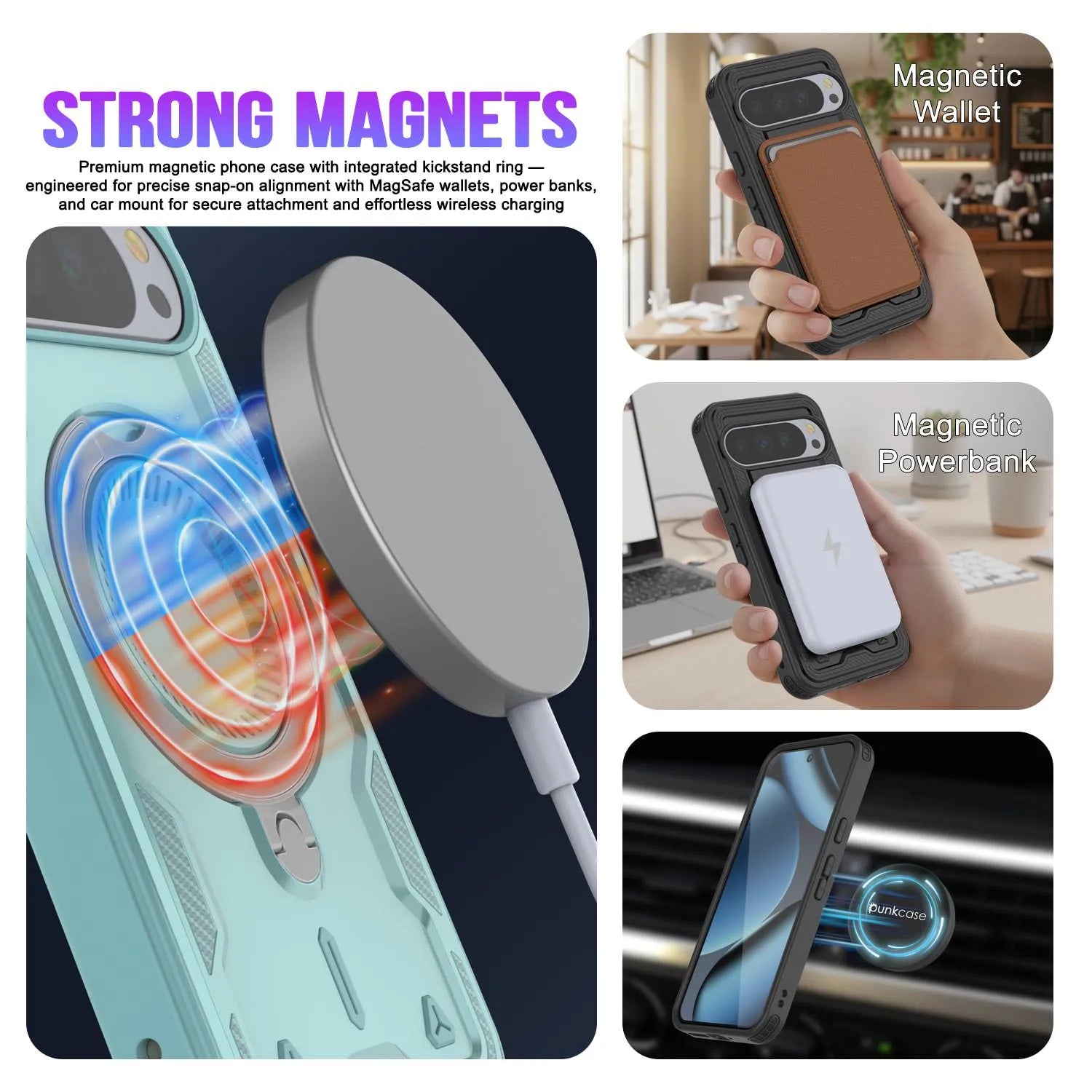 Google Pixel 10 Pro Case Magnetix 2.0 w/ Kickstand [Teal]