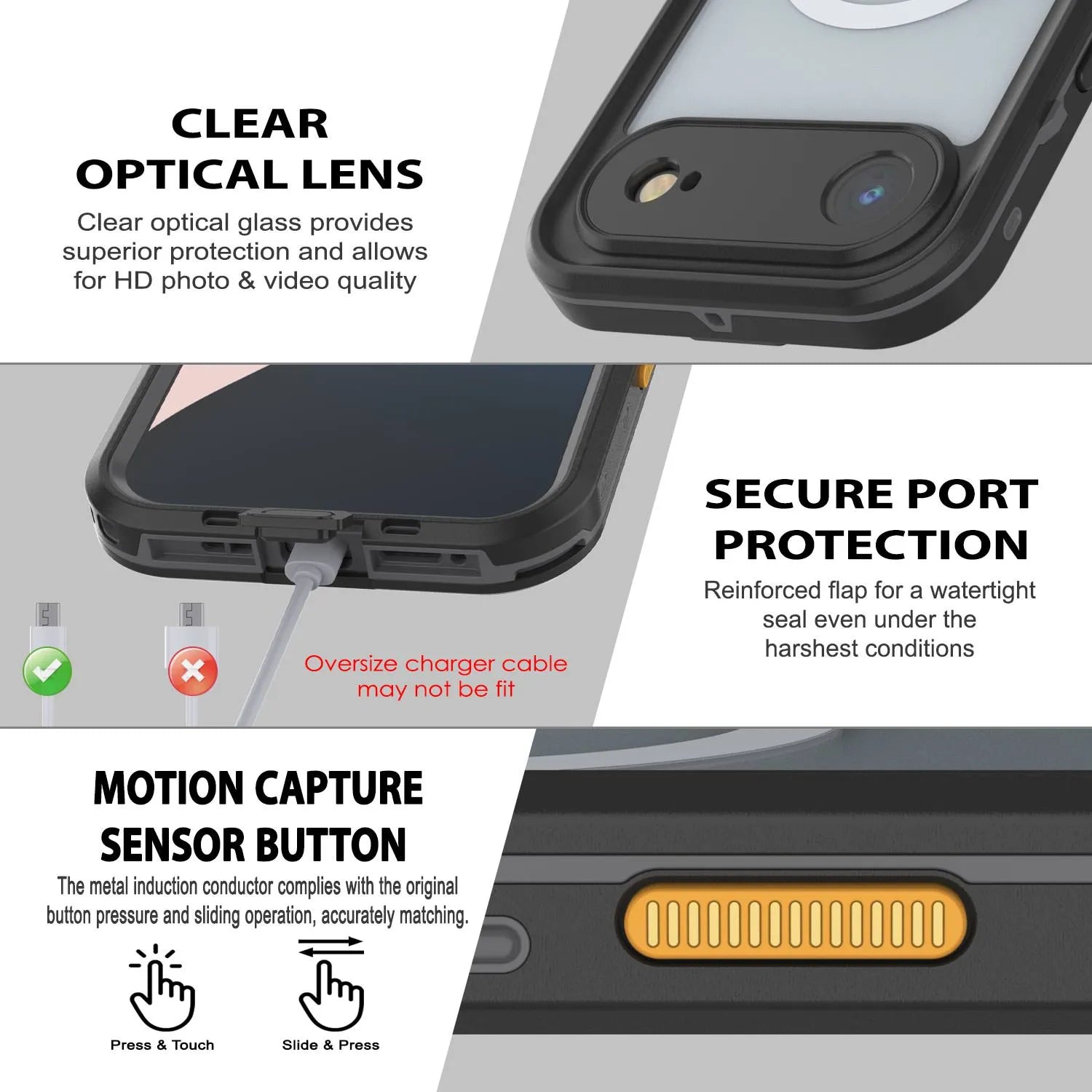 iPhone 17 Air Waterproof IP68 Case, Punkcase [Purple] [StudStar Series] [Slim Fit] [Dirtproof]