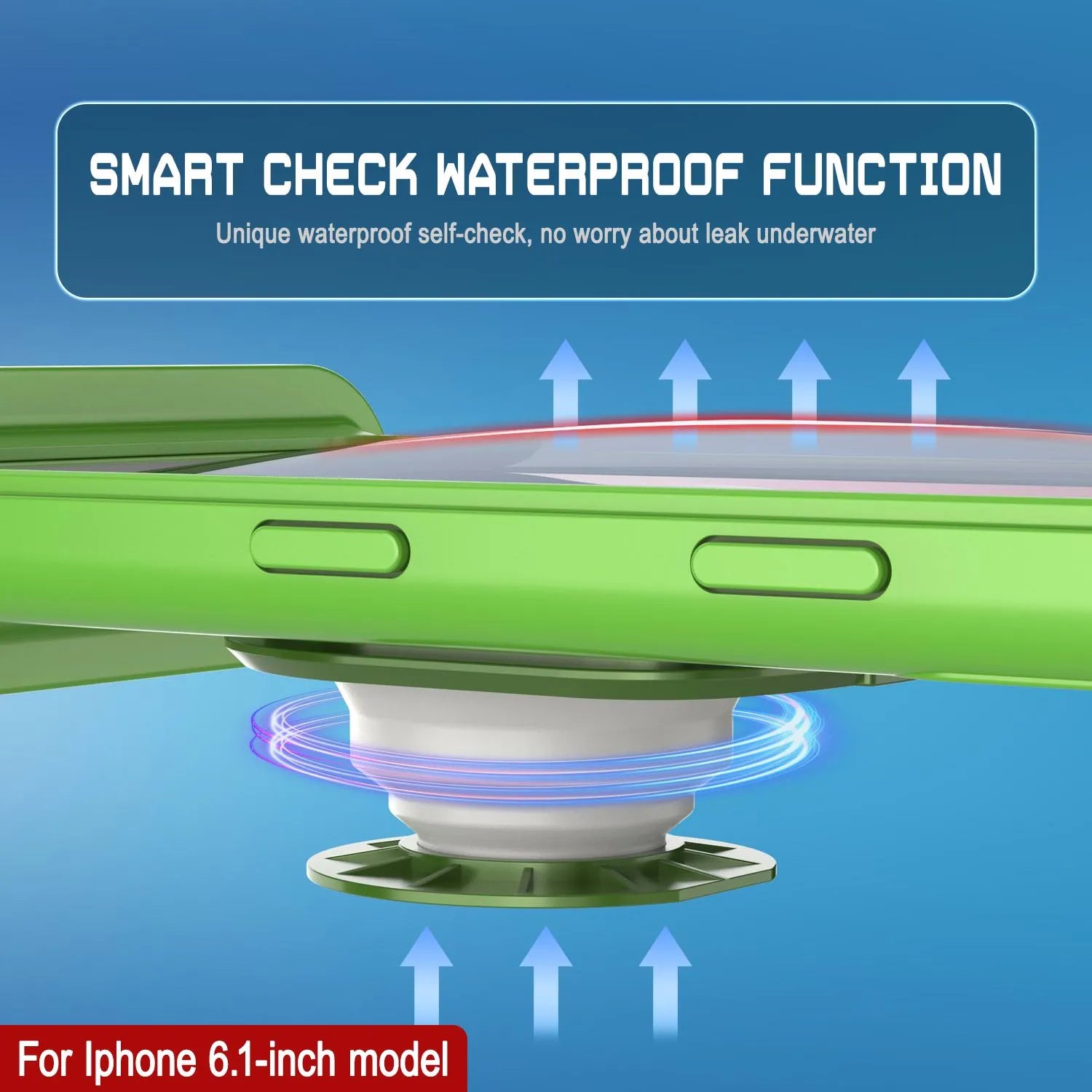 Punkcase Universal 2.0 Waterproof Phone Case for 6.1–6.3" [Green]