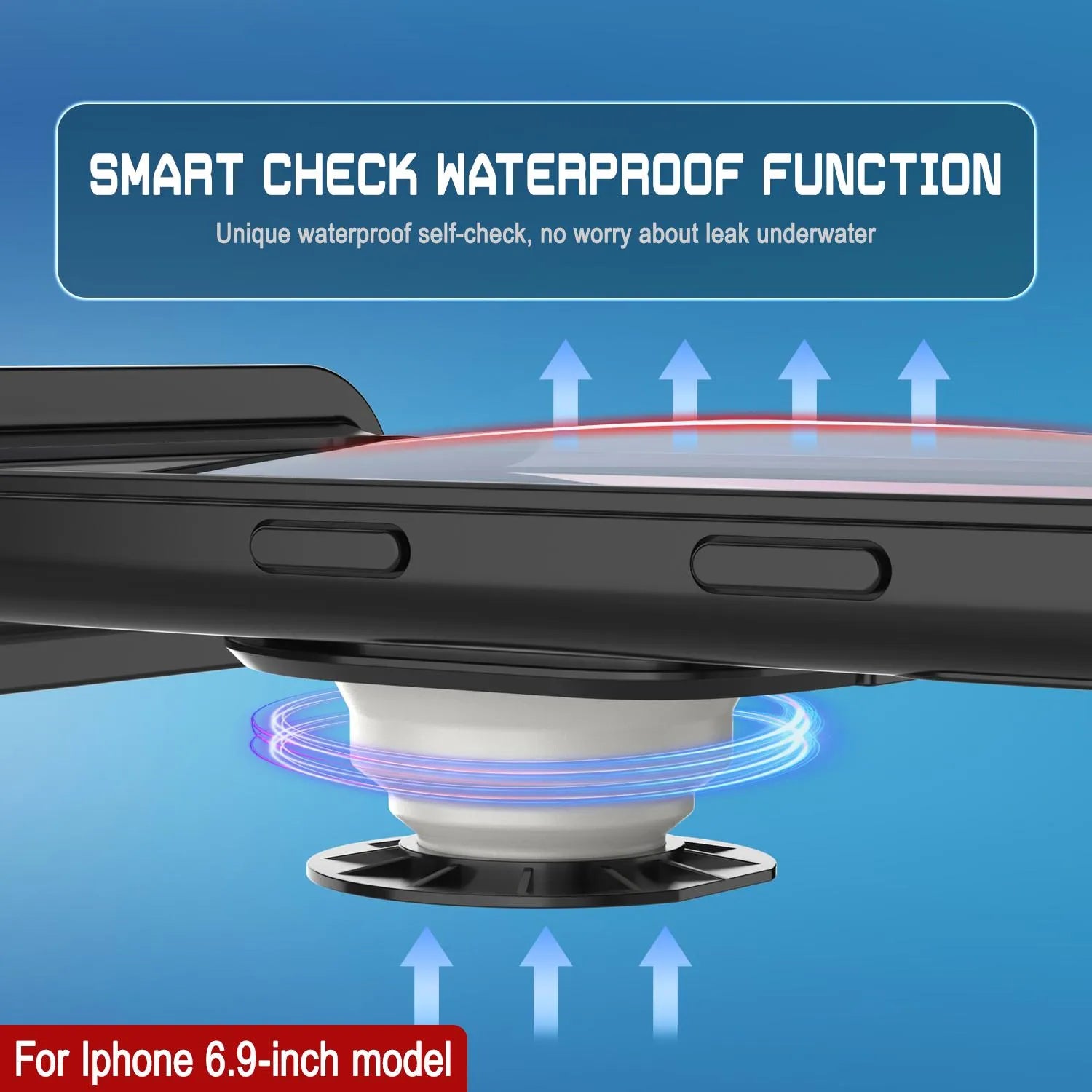 Punkcase Universal 2.0 Waterproof Phone Case for 6.7–6.9" [Black]