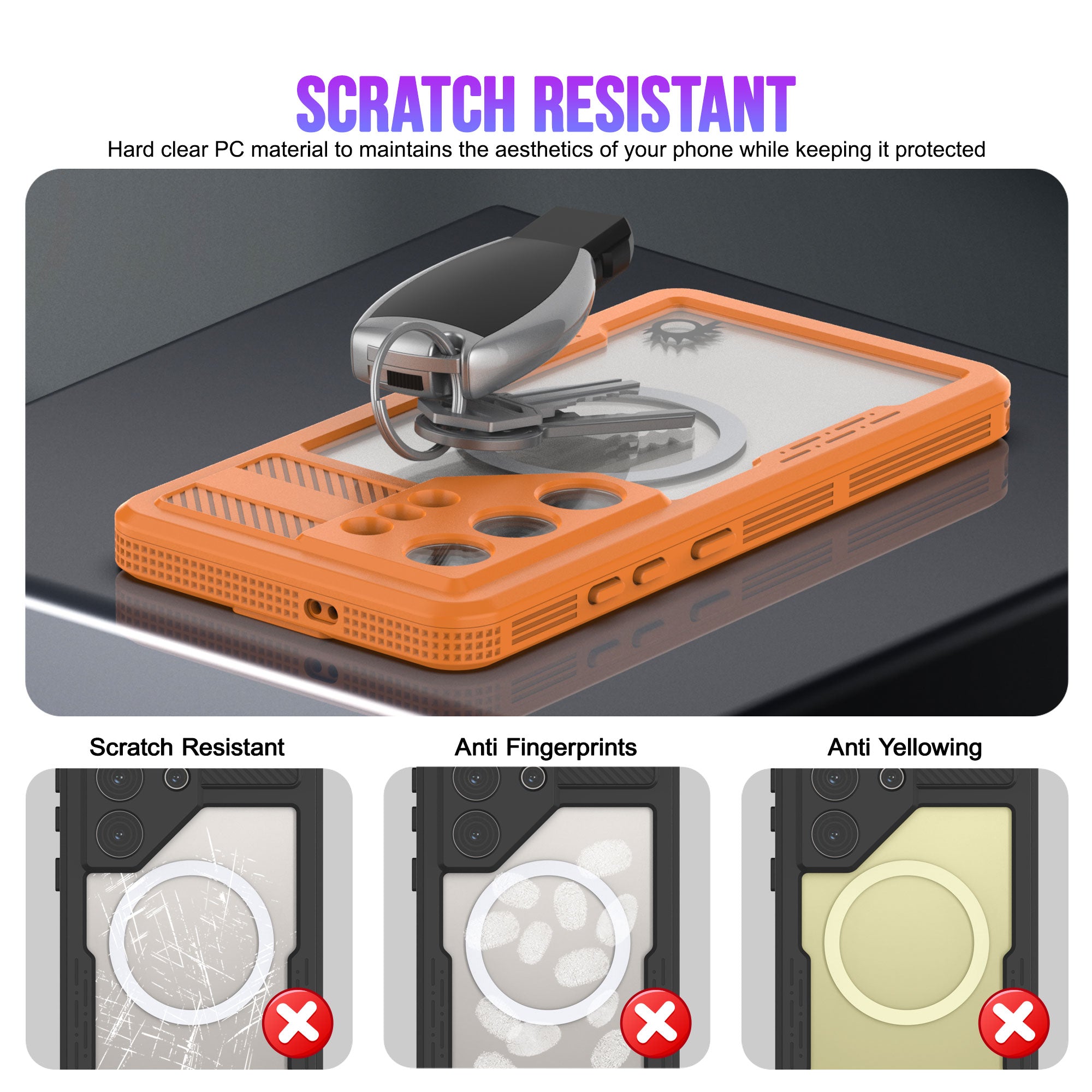 Galaxy S26 Ultra Waterproof Case [Alpine 2.0 Series] [Slim Fit] [IP68 Certified] [Shockproof] [Orange]