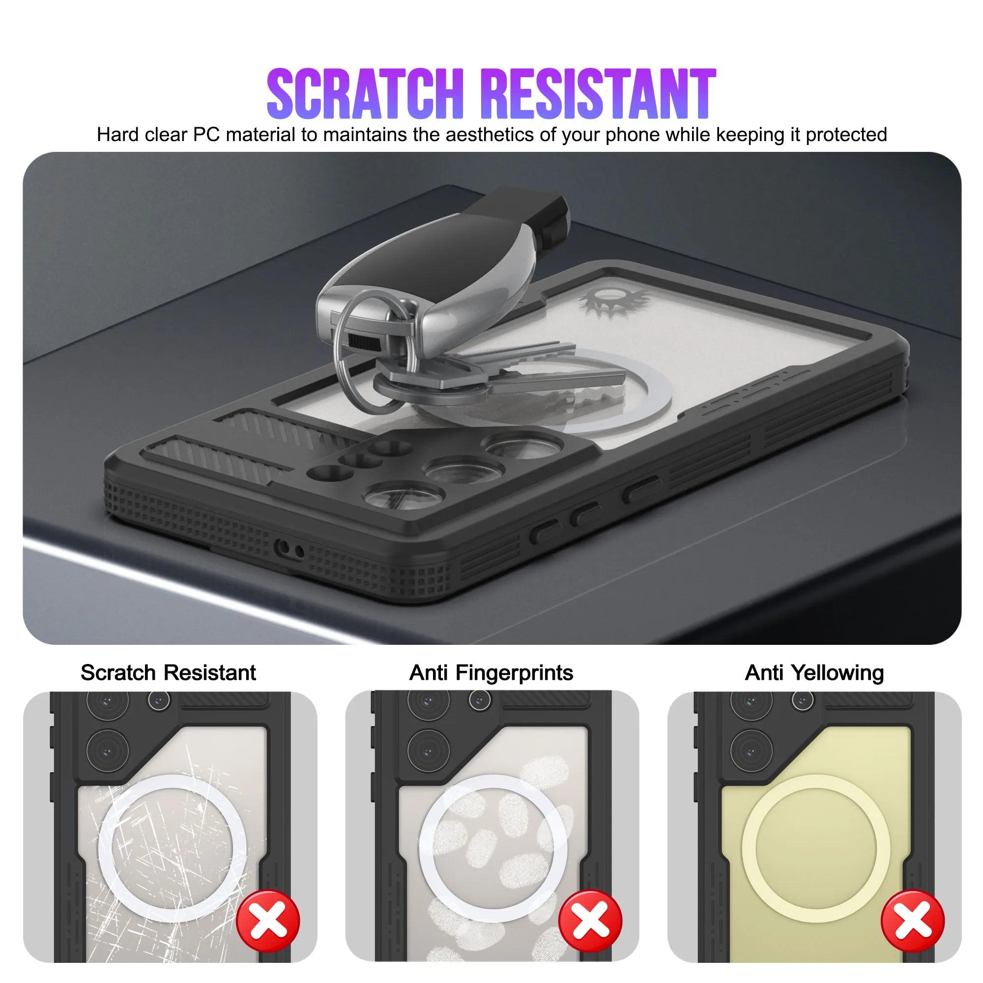 Galaxy S26 Ultra Waterproof Case [Alpine 2.0 Series] [Slim Fit] [IP68 Certified] [Shockproof] [Black]