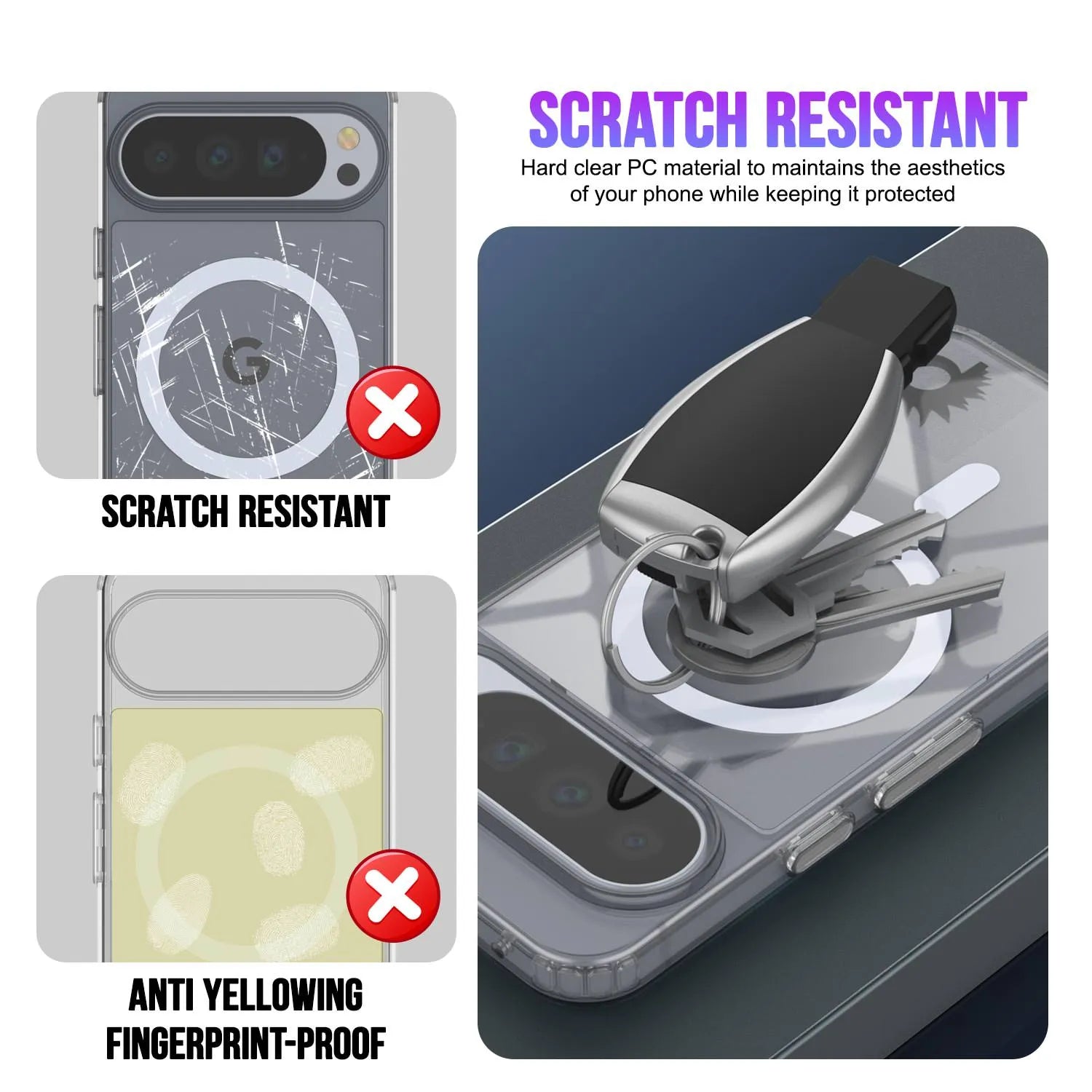 Pixel 10 Pro Magnetic Wireless Charging Case [ClearMag Series]