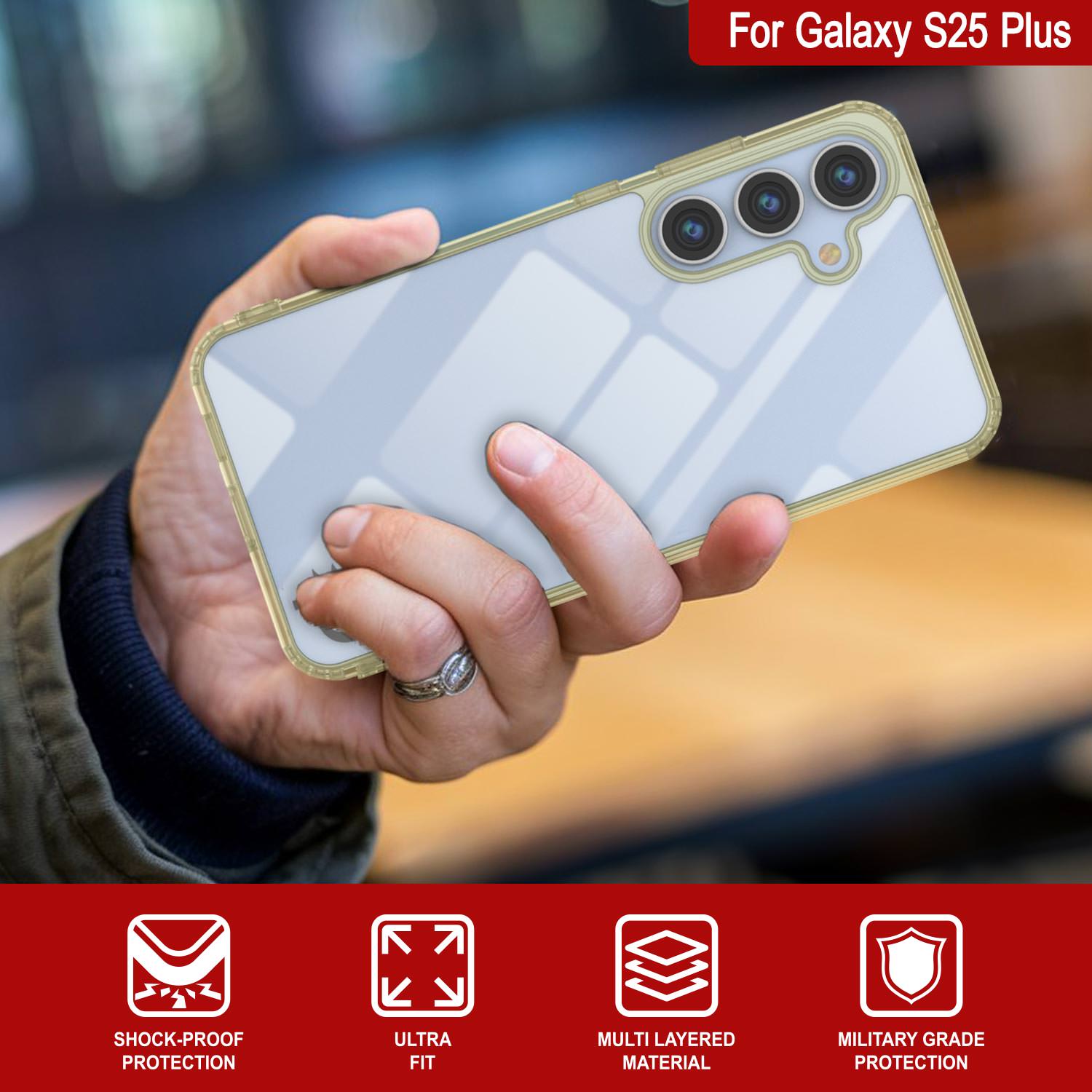 Galaxy S25 Plus Case [Clear Acrylic Series] [Non-Slip] For Galaxy S25 Plus [Yellow]