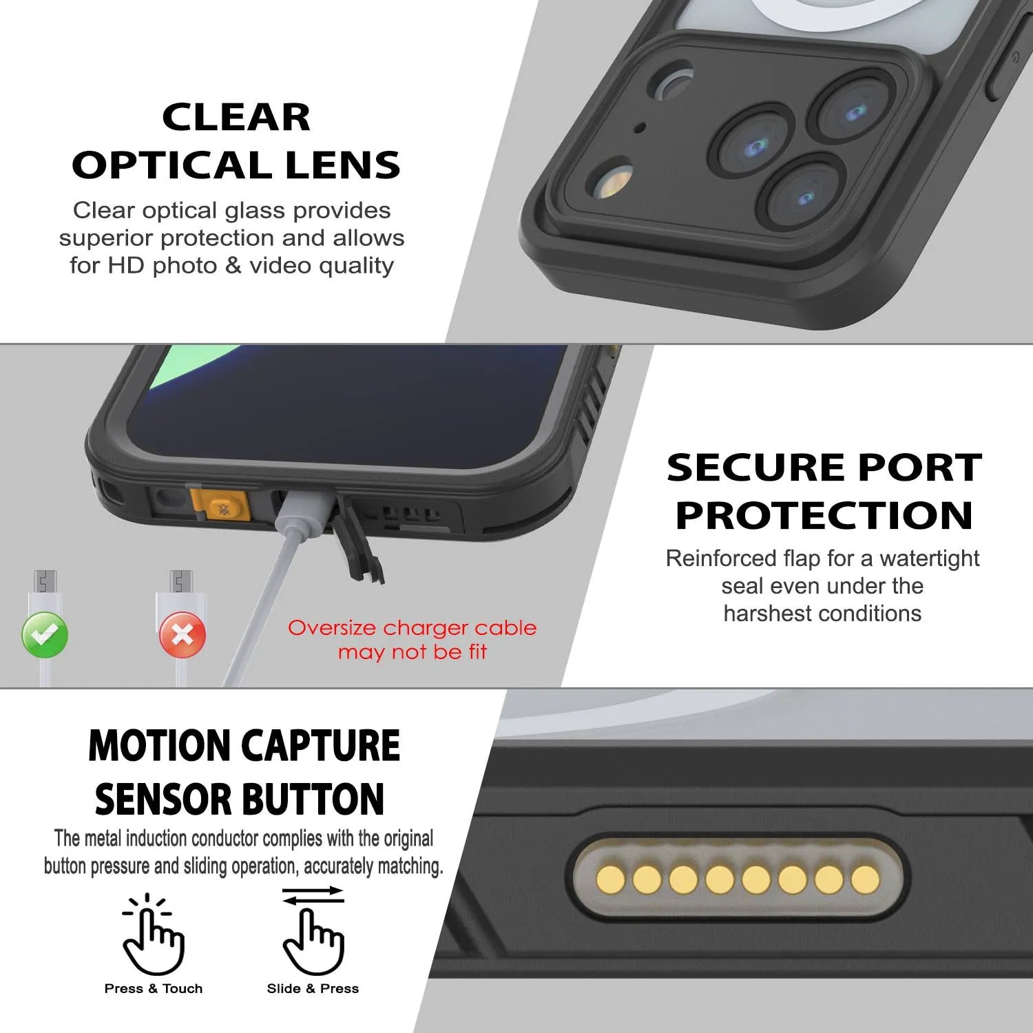 Products iPhone 17 Pro Max Waterproof Case, Punkcase [Extreme Mag Series] Armor Cover W/ Built In Screen Protector [Pink]