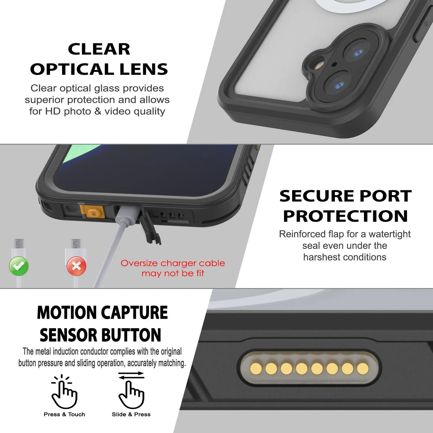 iPhone 17  Waterproof Case, Punkcase [Extreme Mag Series] Armor Cover W/ Built In Screen Protector [Green]