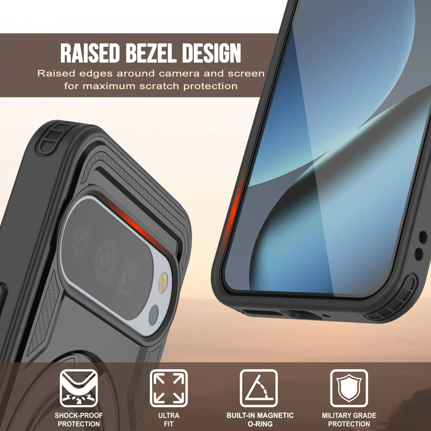 Google Pixel 10 Pro Case Magnetix 2.0 w/ Kickstand [Black]